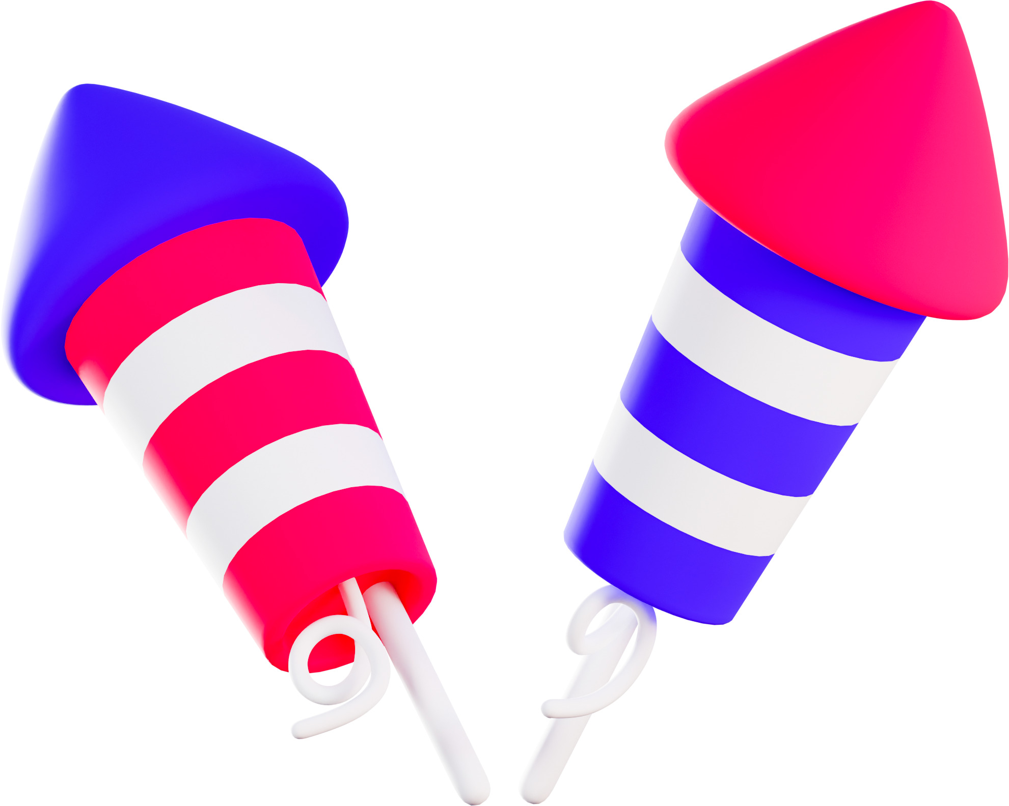 Cartoon Fireworks Rockets 3D model_1