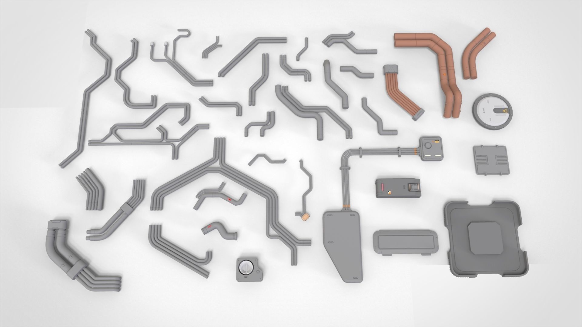 Sci-Fi architecture Elements collection 30 3D model_11