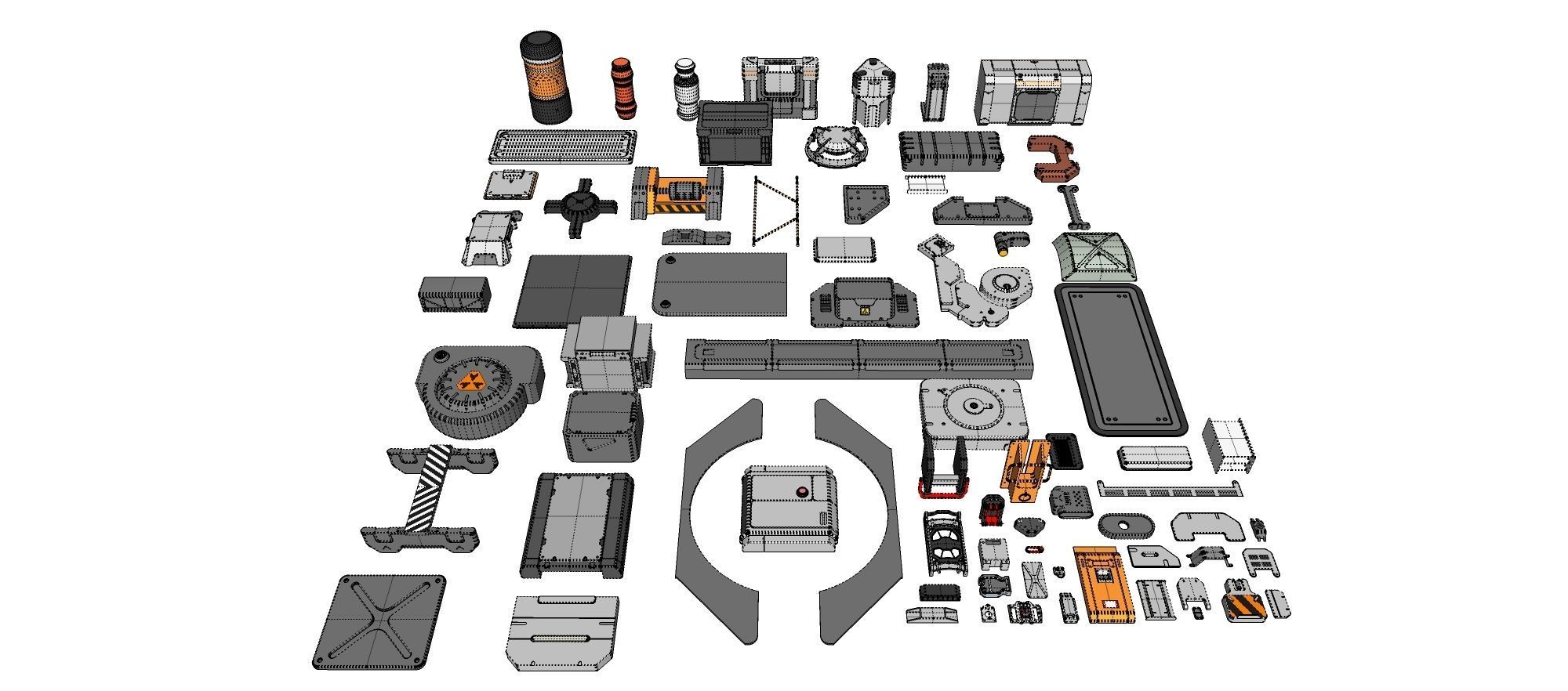 Sci-Fi architecture Elements collection 30 3D model_34
