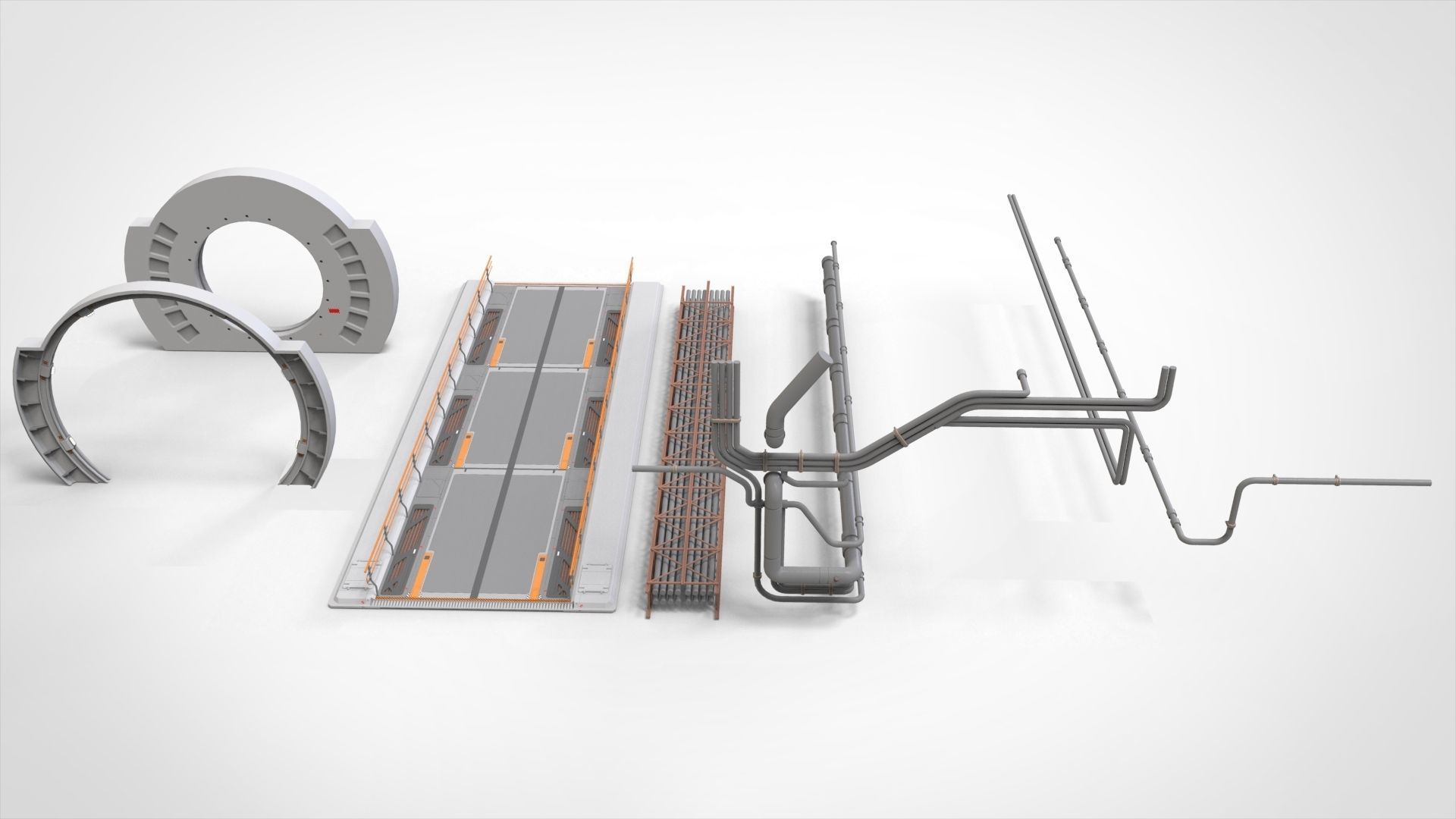 Sci-Fi architecture Elements collection 30 3D model_18