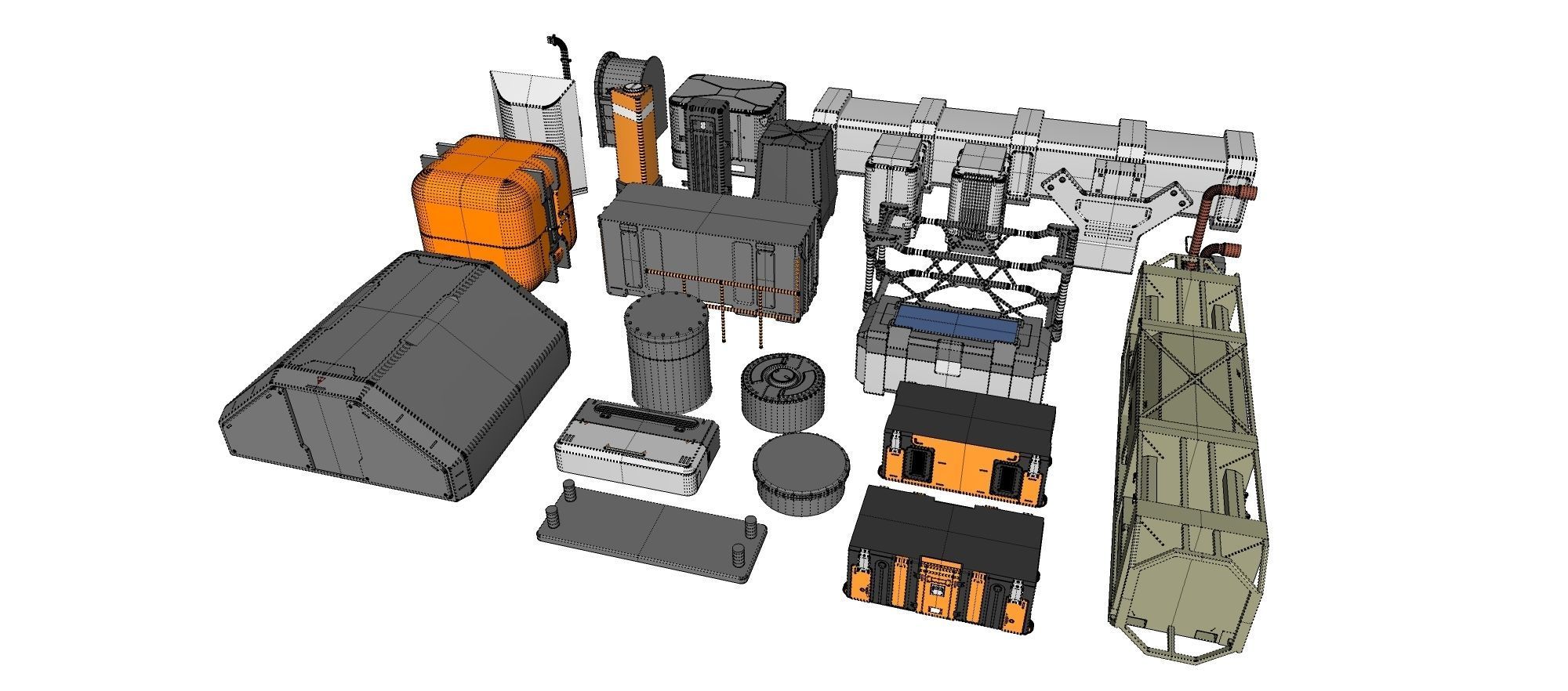 Sci-Fi architecture Elements collection 30 3D model_19