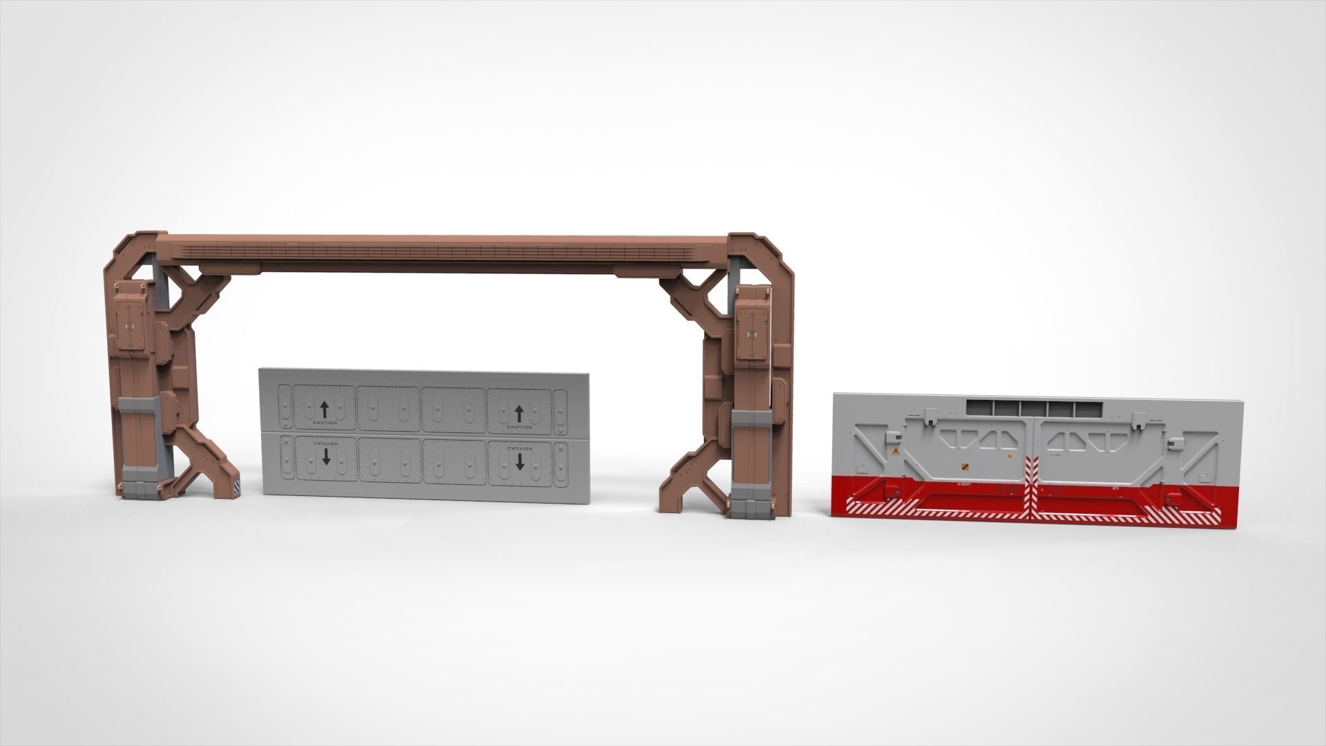 Sci-Fi architecture Elements collection 30 3D model_4