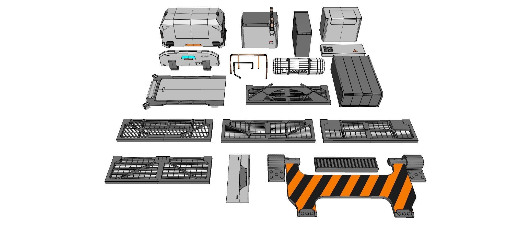 Sci-Fi architecture Elements collection 30 3D model_33