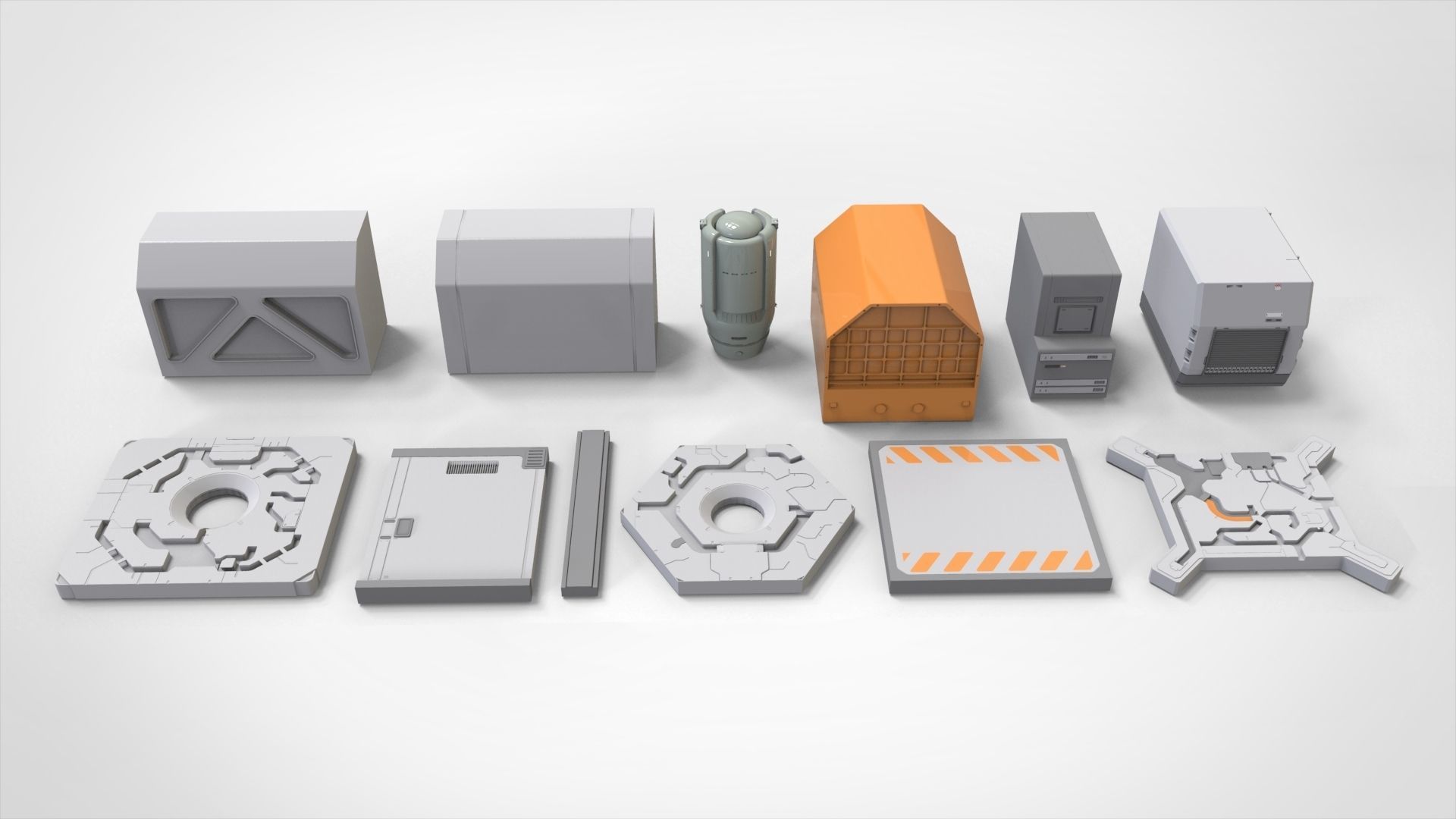 Sci-Fi architecture Elements collection 30 3D model_13