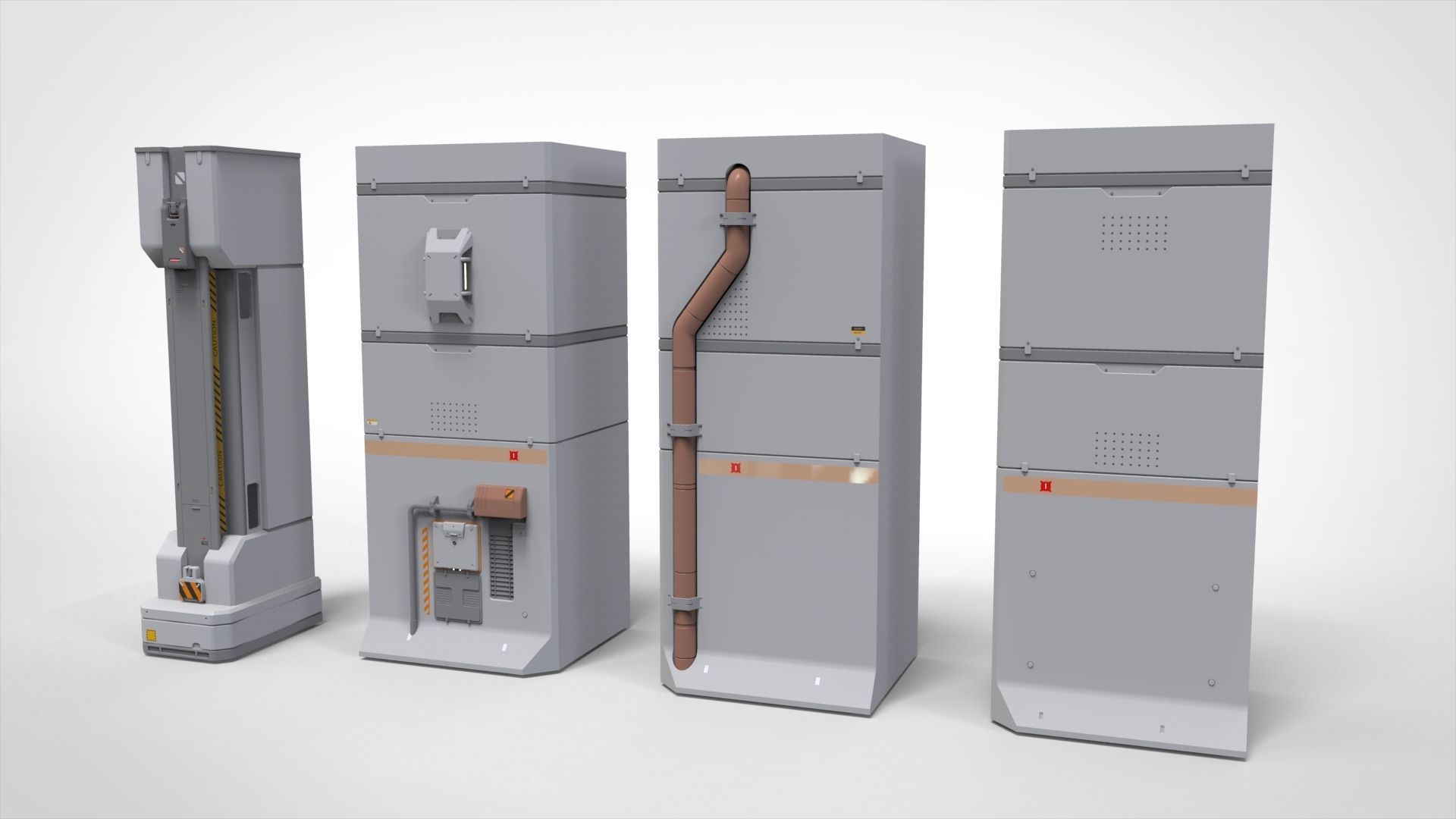 Sci-Fi architecture Elements collection 30 3D model_6