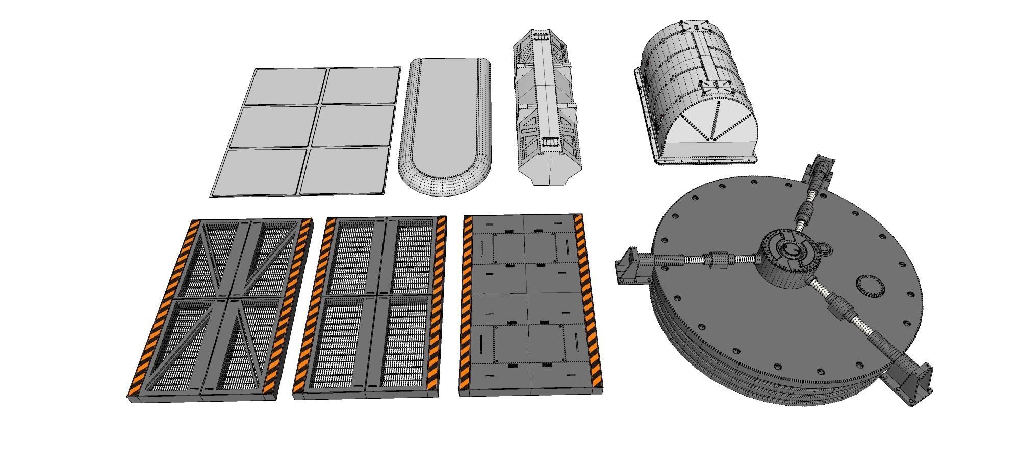Sci-Fi architecture Elements collection 30 3D model_20