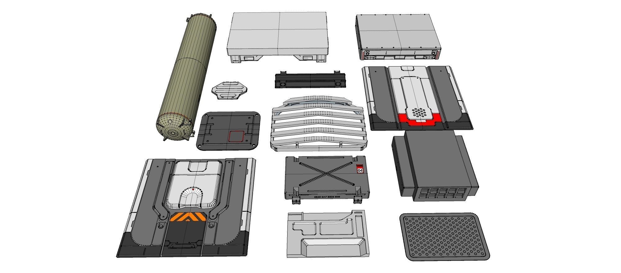Sci-Fi architecture Elements collection 30 3D model_28