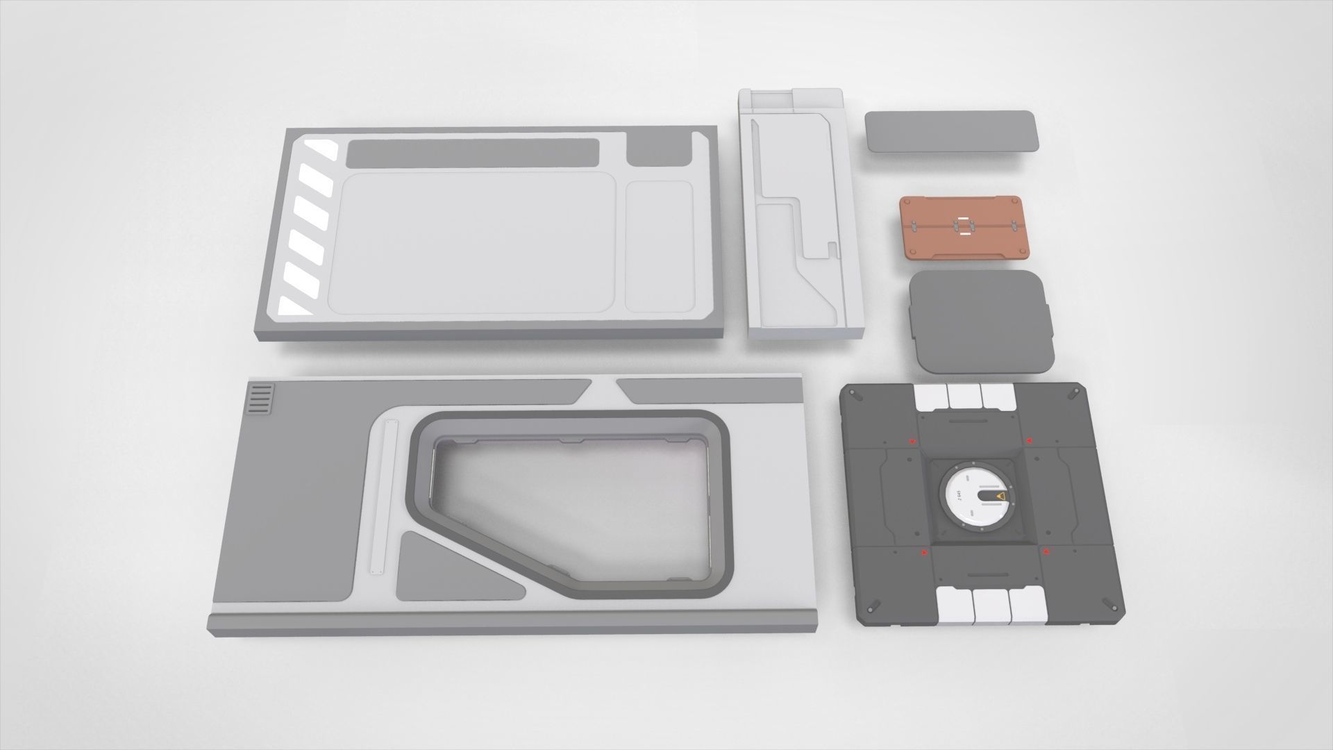 Sci-Fi architecture Elements collection 30 3D model_8