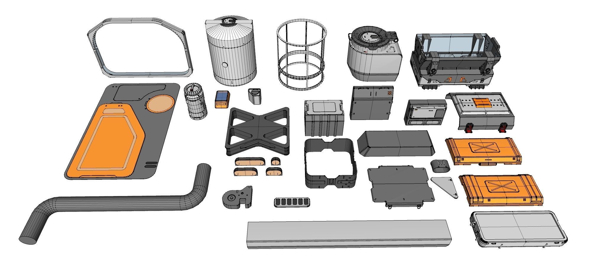 Sci-Fi architecture Elements collection 30 3D model_31