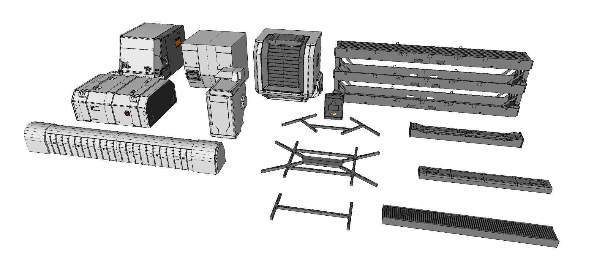 Sci-Fi architecture Elements collection 30 3D model_32