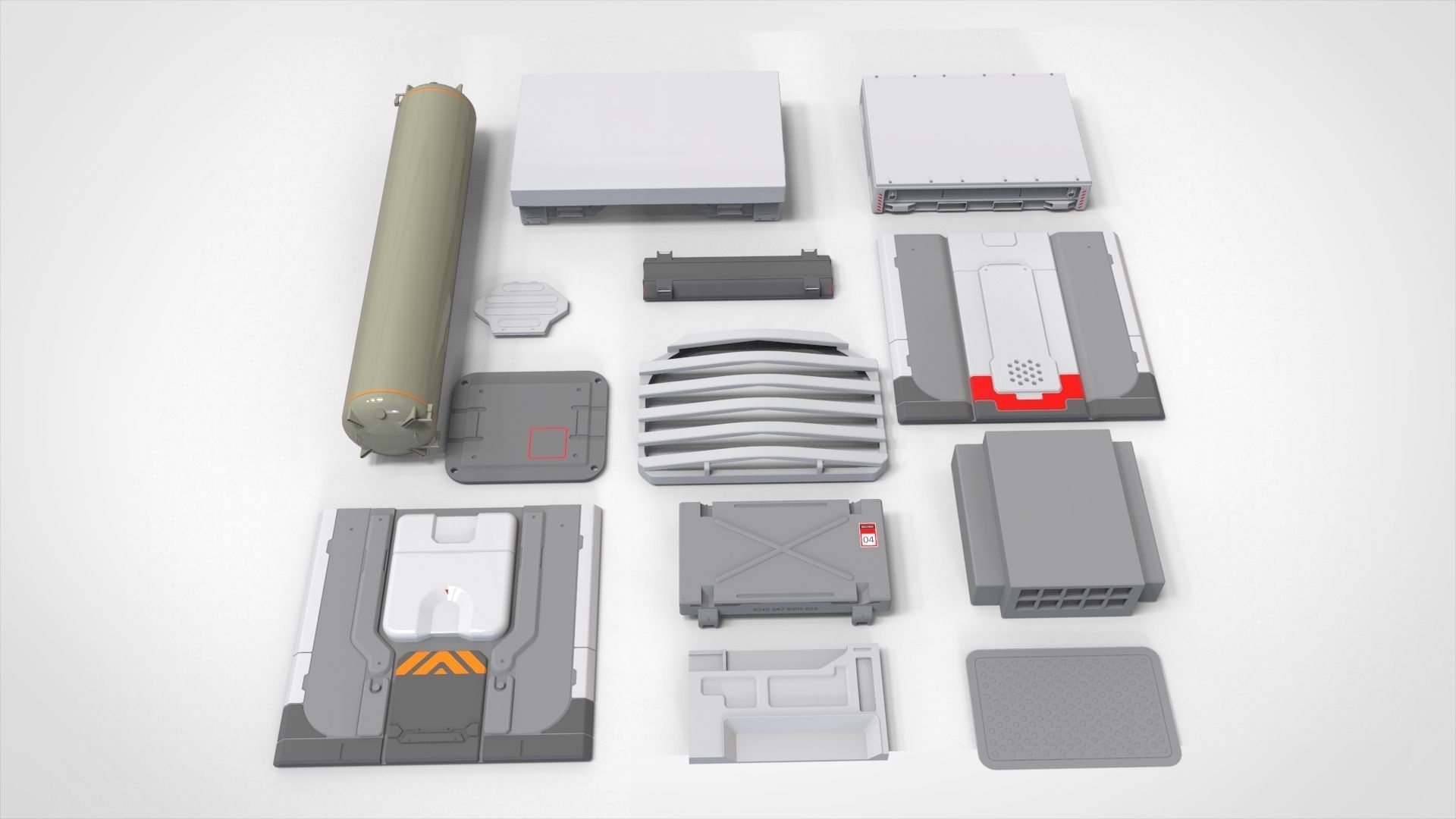 Sci-Fi architecture Elements collection 30 3D model_10