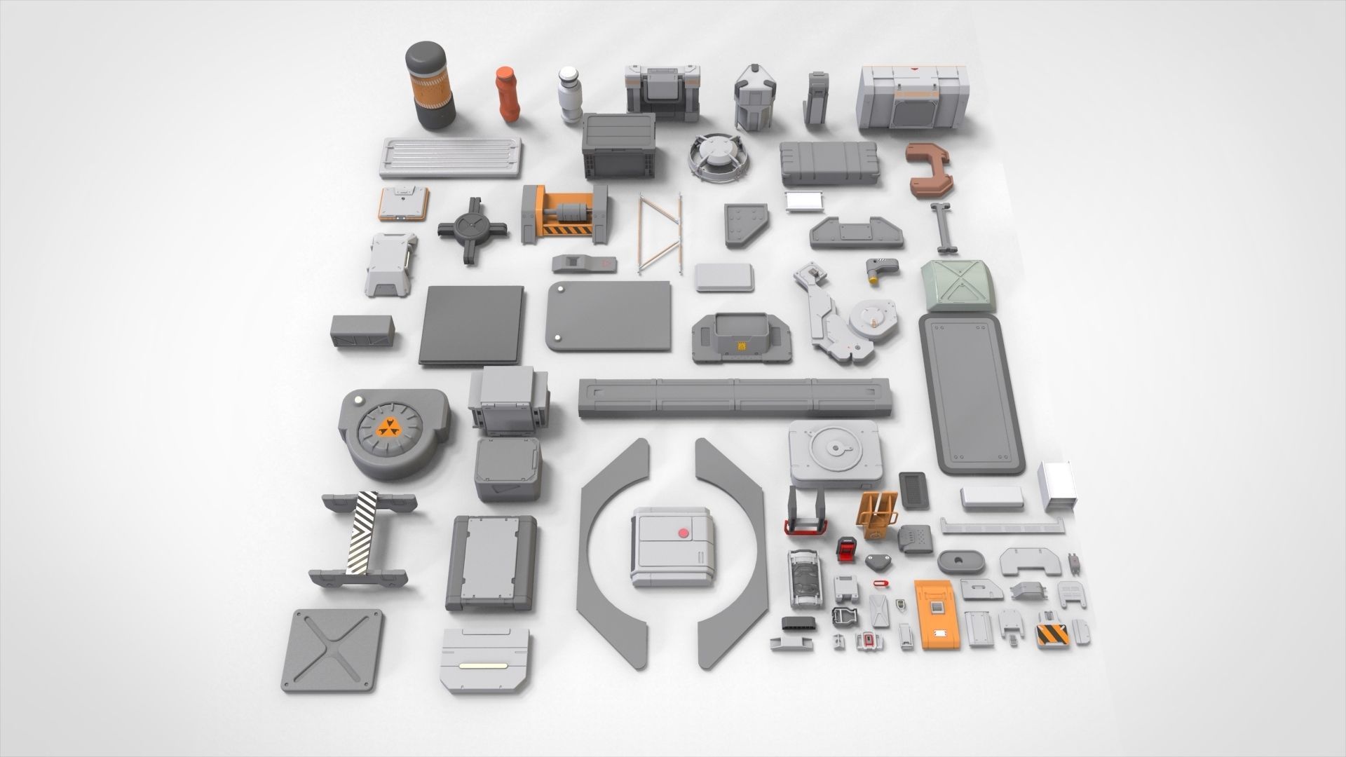 Sci-Fi architecture Elements collection 30 3D model_14