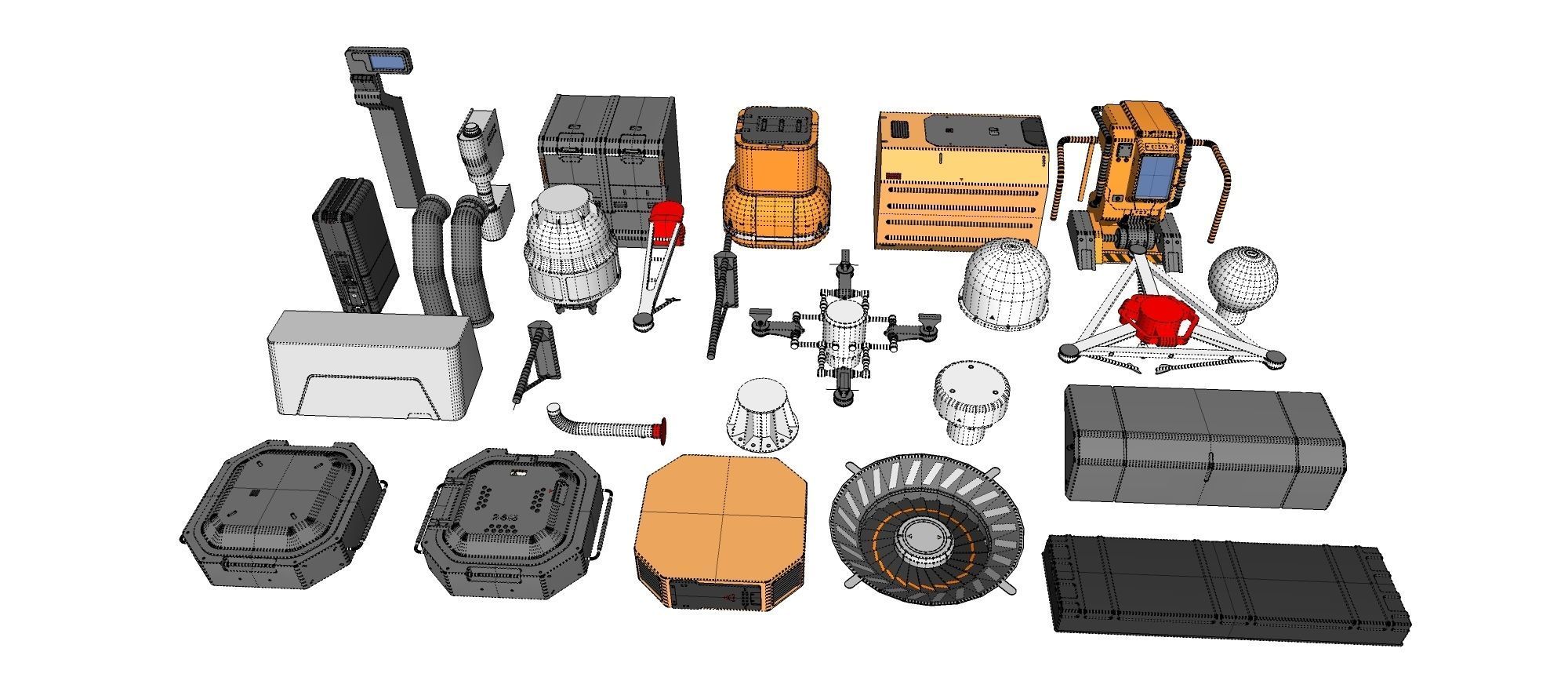 Sci-Fi architecture Elements collection 30 3D model_23