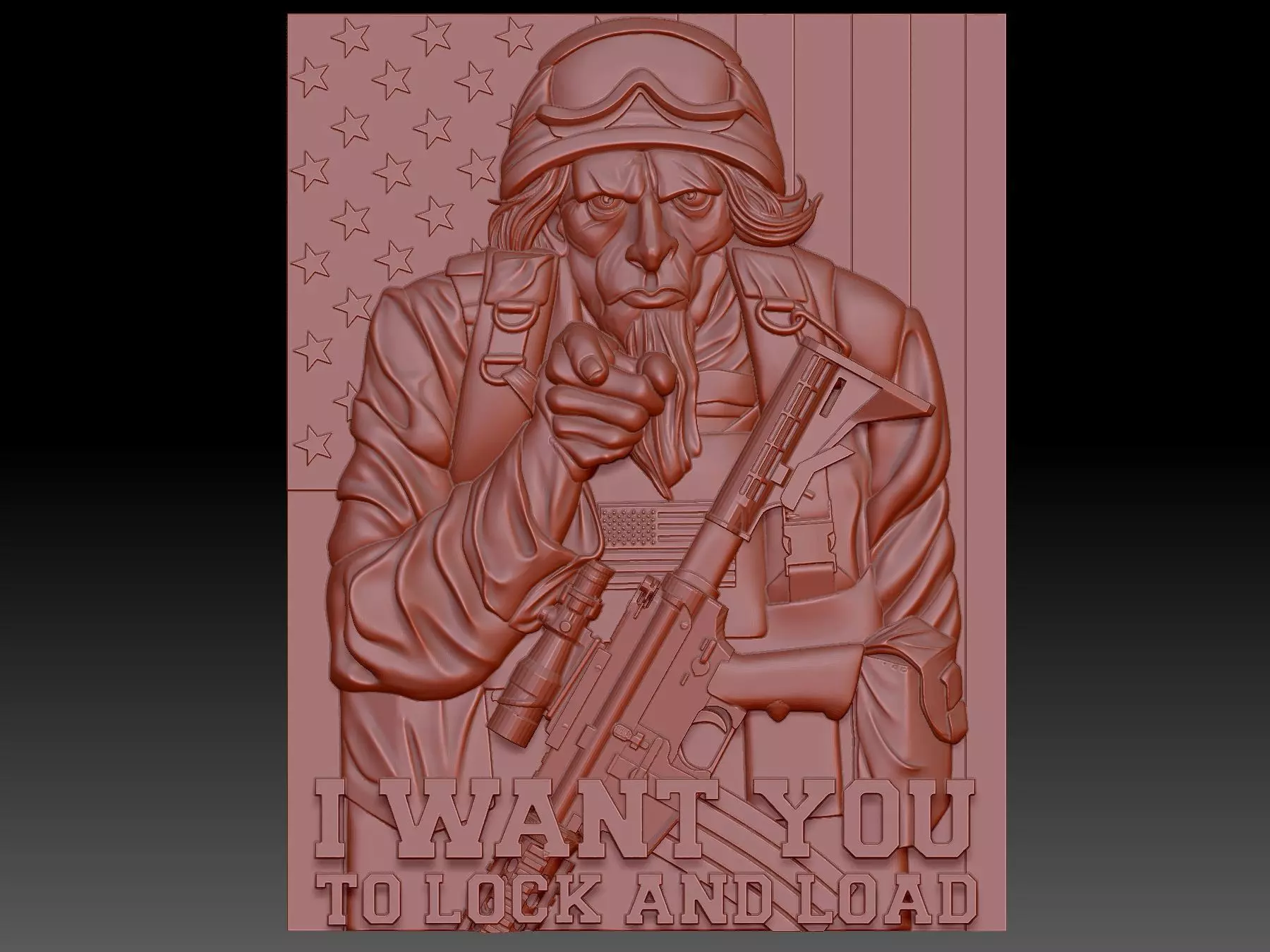 Uncle Sam 3D print model