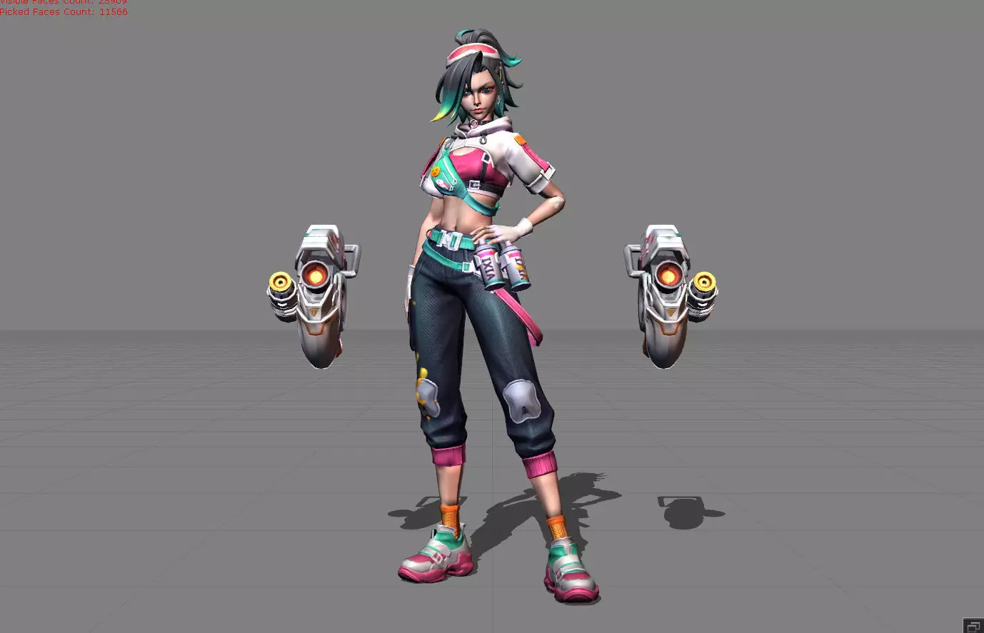 Ixia Dynamic Streak Low-poly 3D model