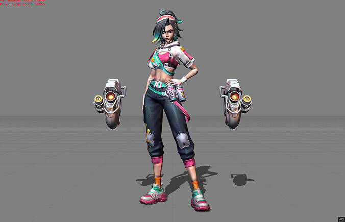 Ixia Dynamic Streak Low-poly 3D model