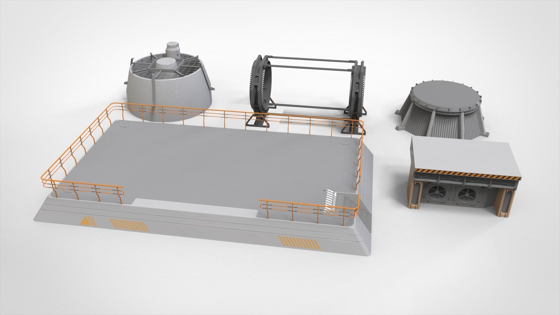 Sci-Fi architecture Elements collection 31 3D model_19