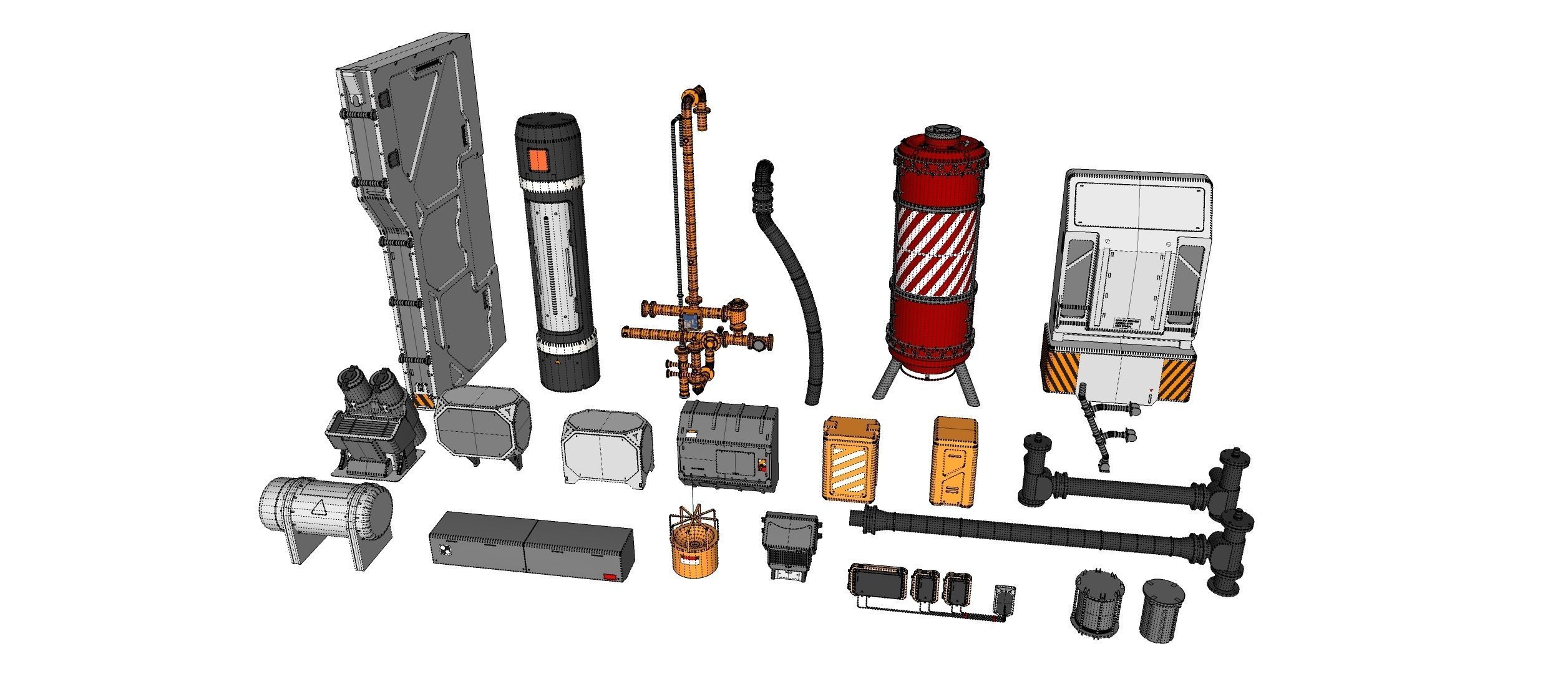 Sci-Fi architecture Elements collection 31 3D model_32