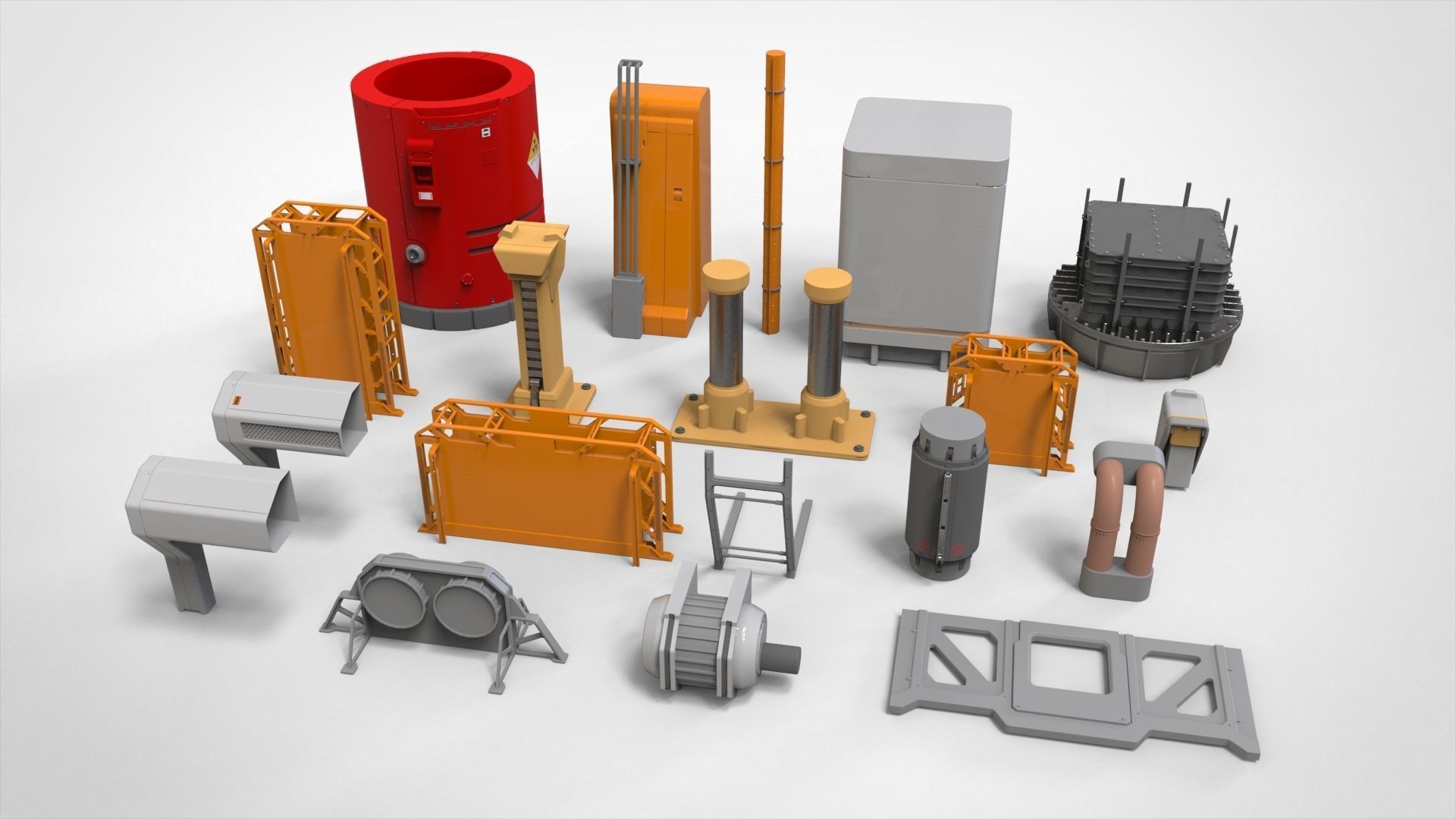 Sci-Fi architecture Elements collection 31 3D model_15