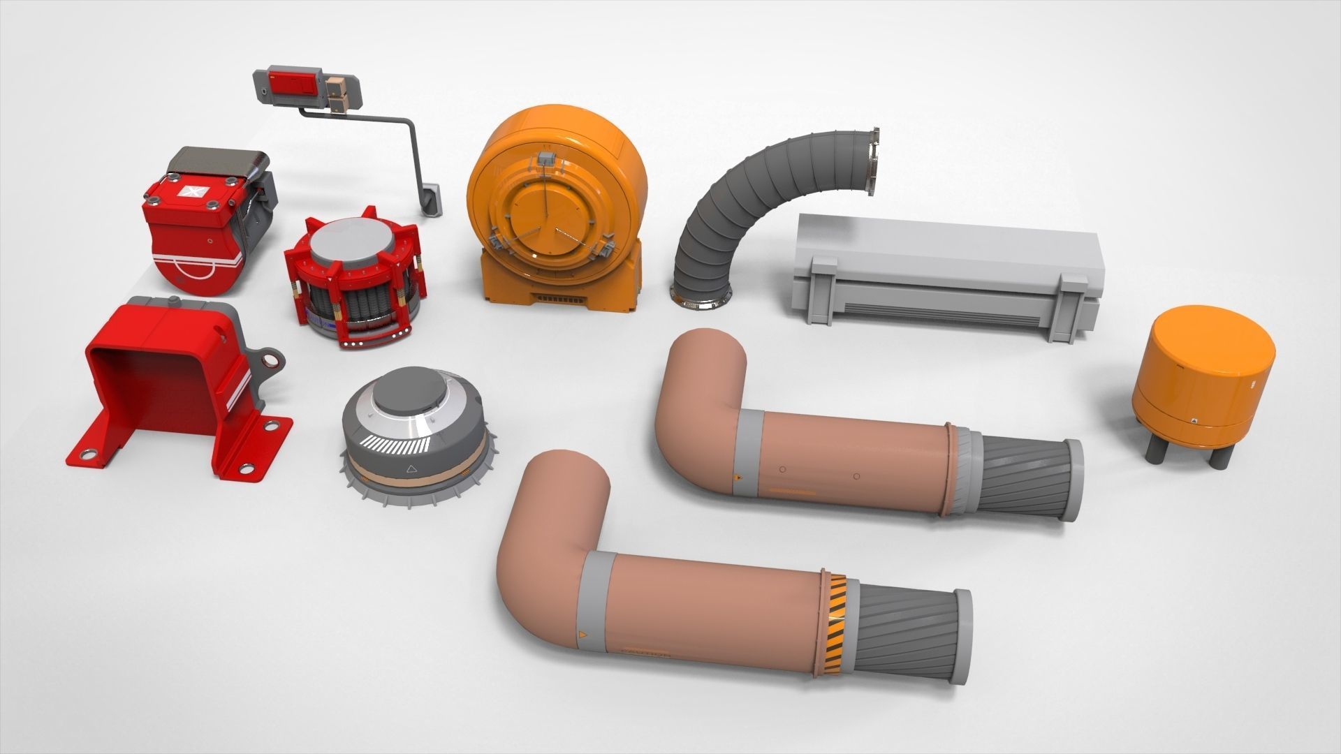 Sci-Fi architecture Elements collection 31 3D model_8