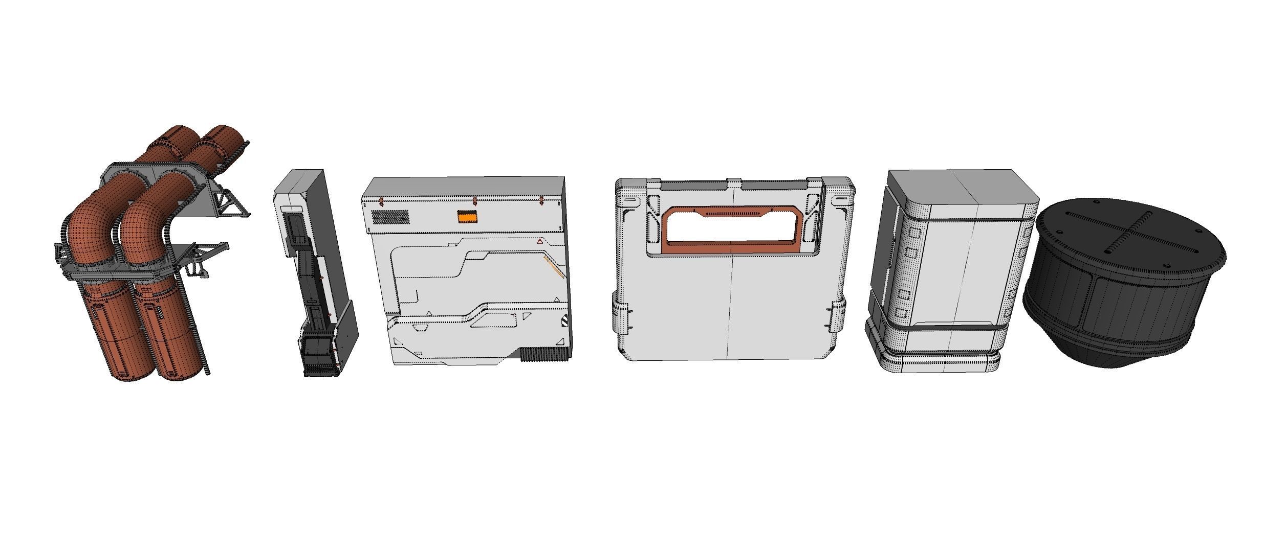 Sci-Fi architecture Elements collection 31 3D model_36