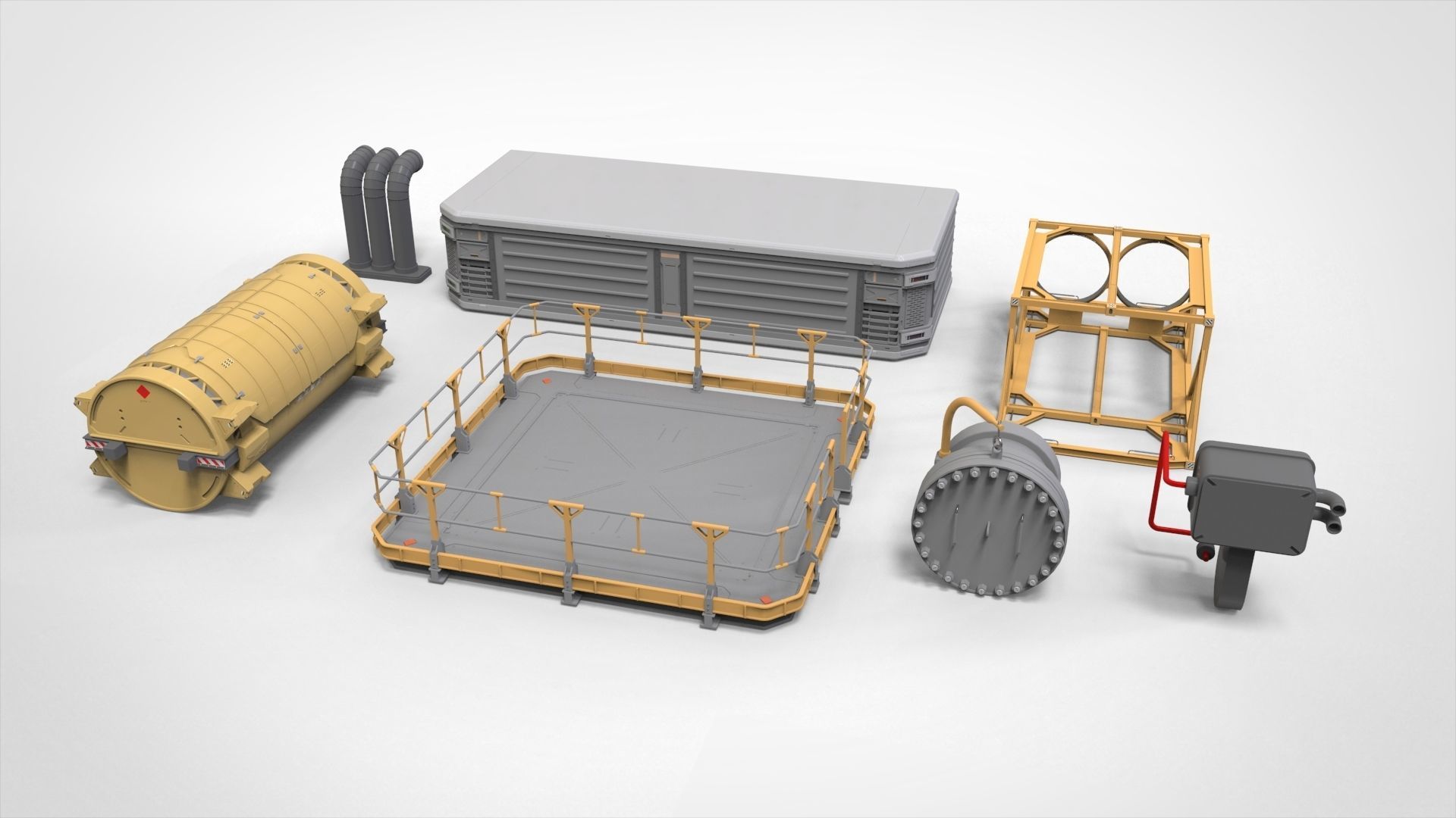 Sci-Fi architecture Elements collection 31 3D model_5