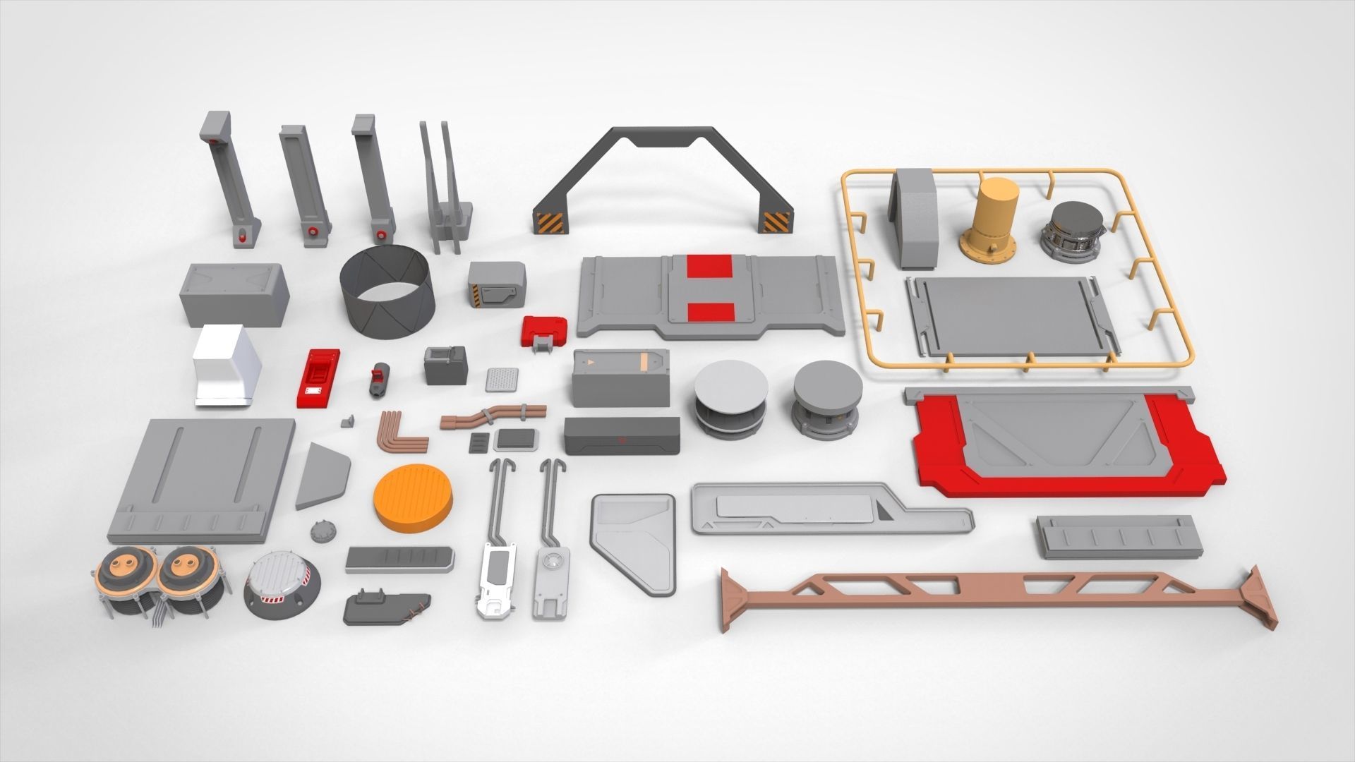 Sci-Fi architecture Elements collection 31 3D model_9