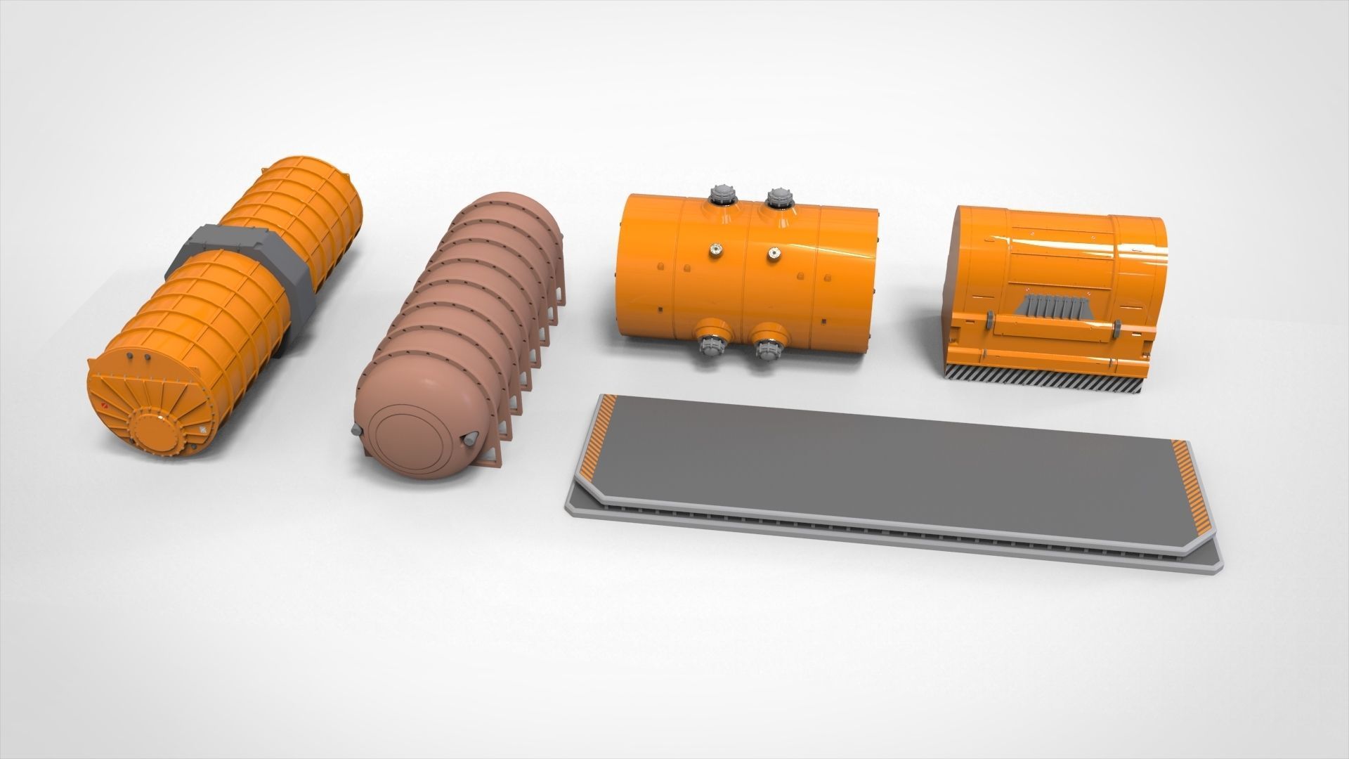 Sci-Fi architecture Elements collection 31 3D model_7