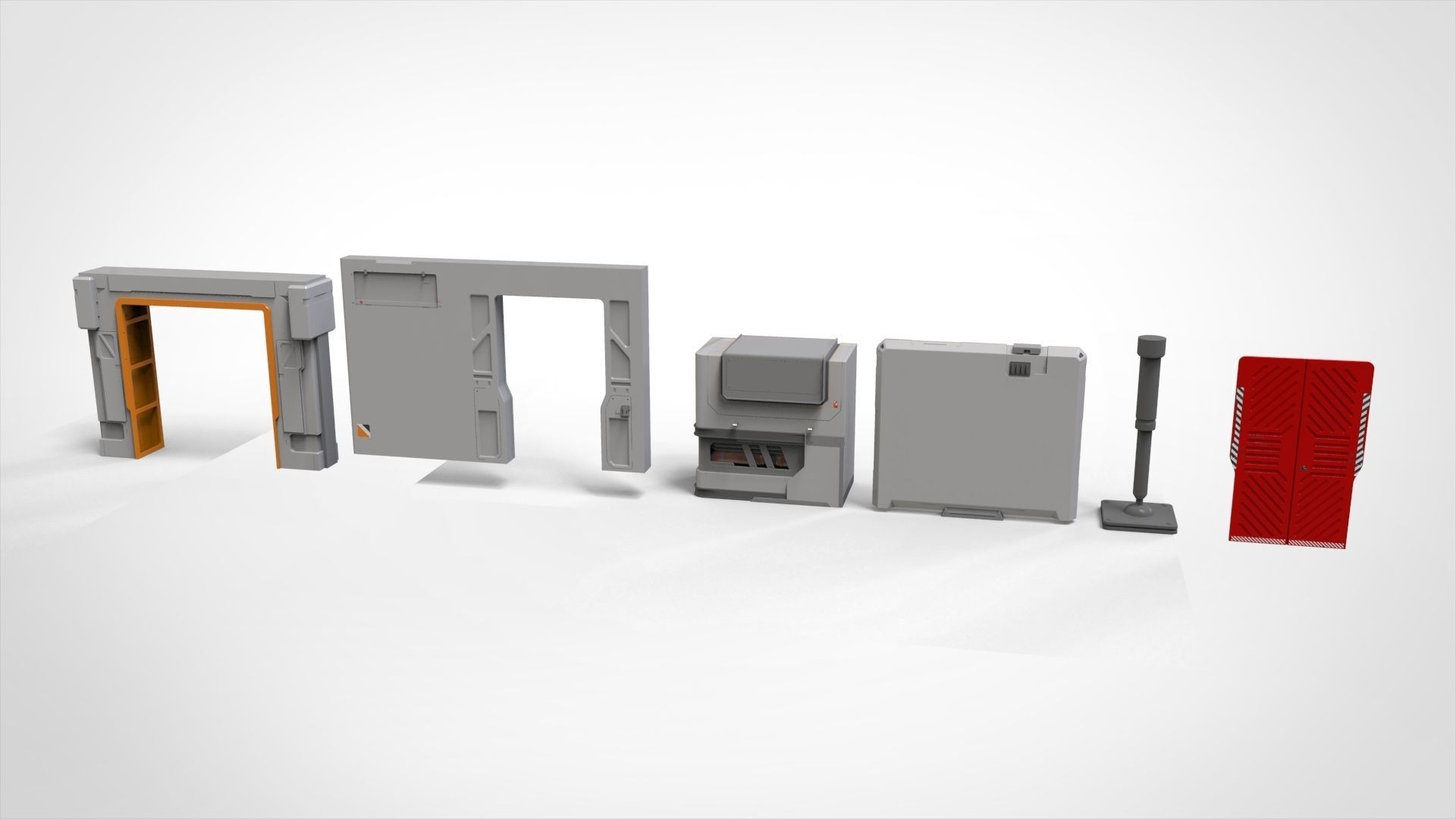 Sci-Fi architecture Elements collection 31 3D model_16