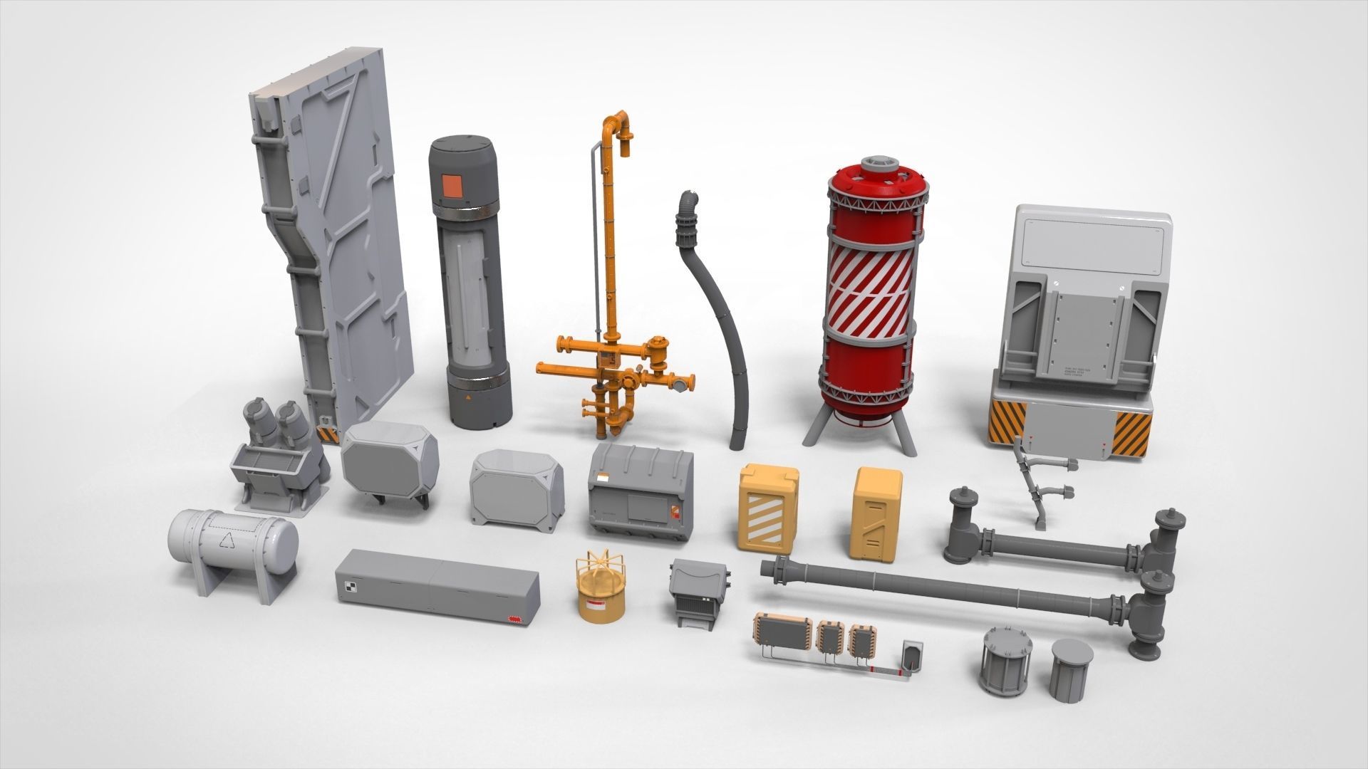 Sci-Fi architecture Elements collection 31 3D model_13