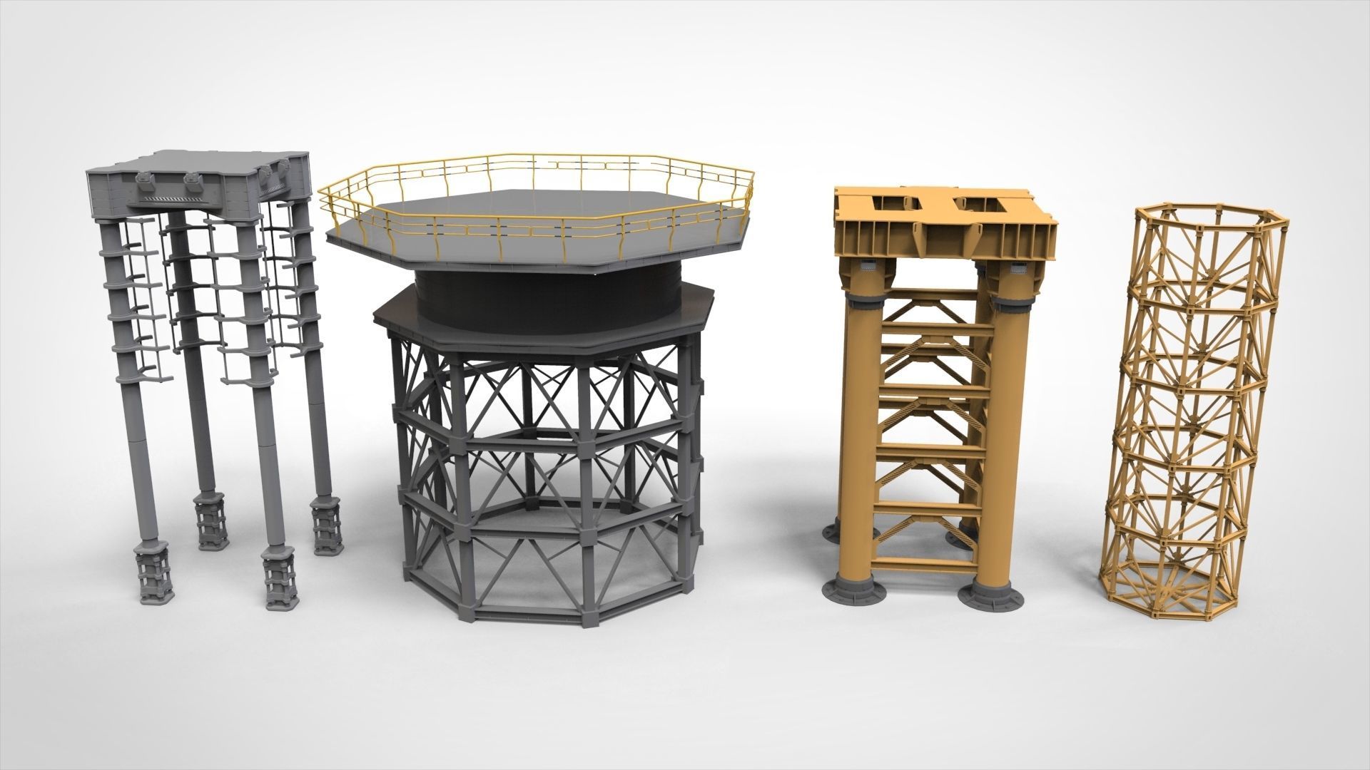 Sci-Fi architecture Elements collection 31 3D model_2