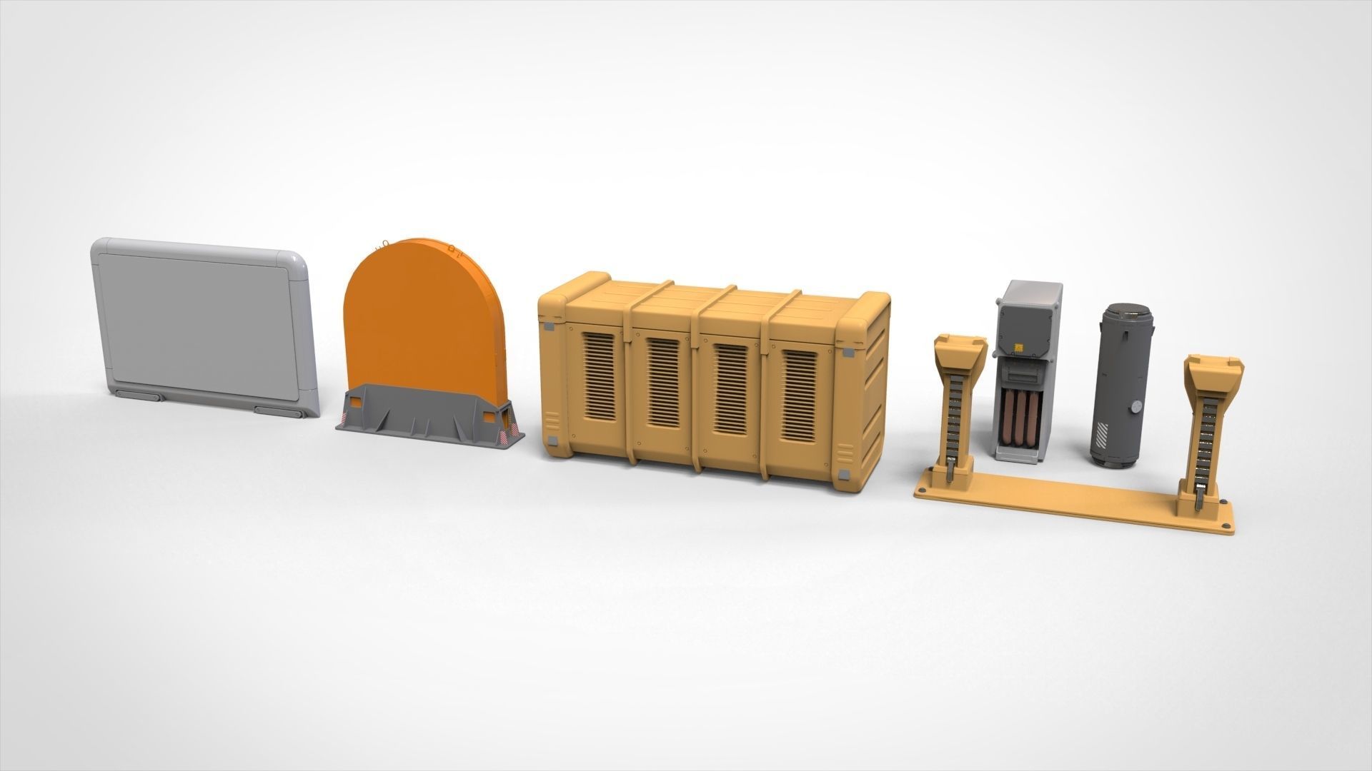 Sci-Fi architecture Elements collection 31 3D model_10