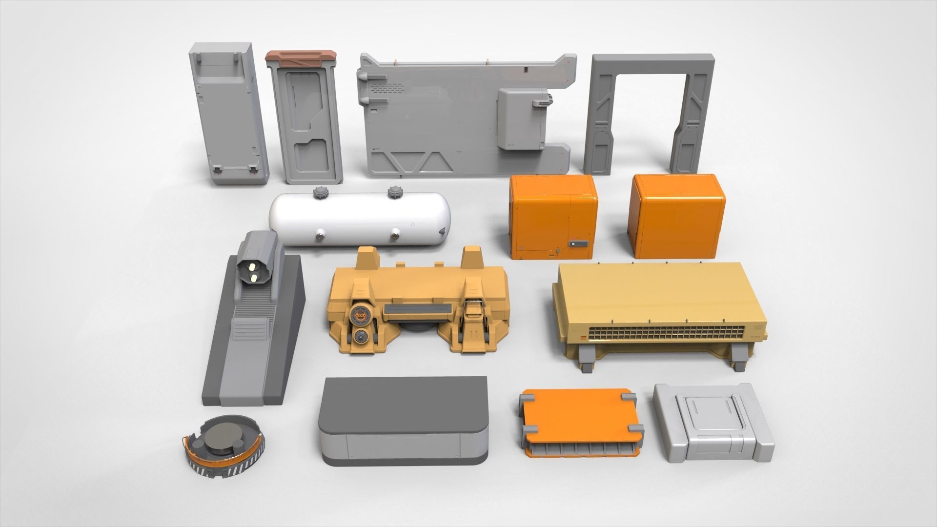 Sci-Fi architecture Elements collection 31 3D model_6