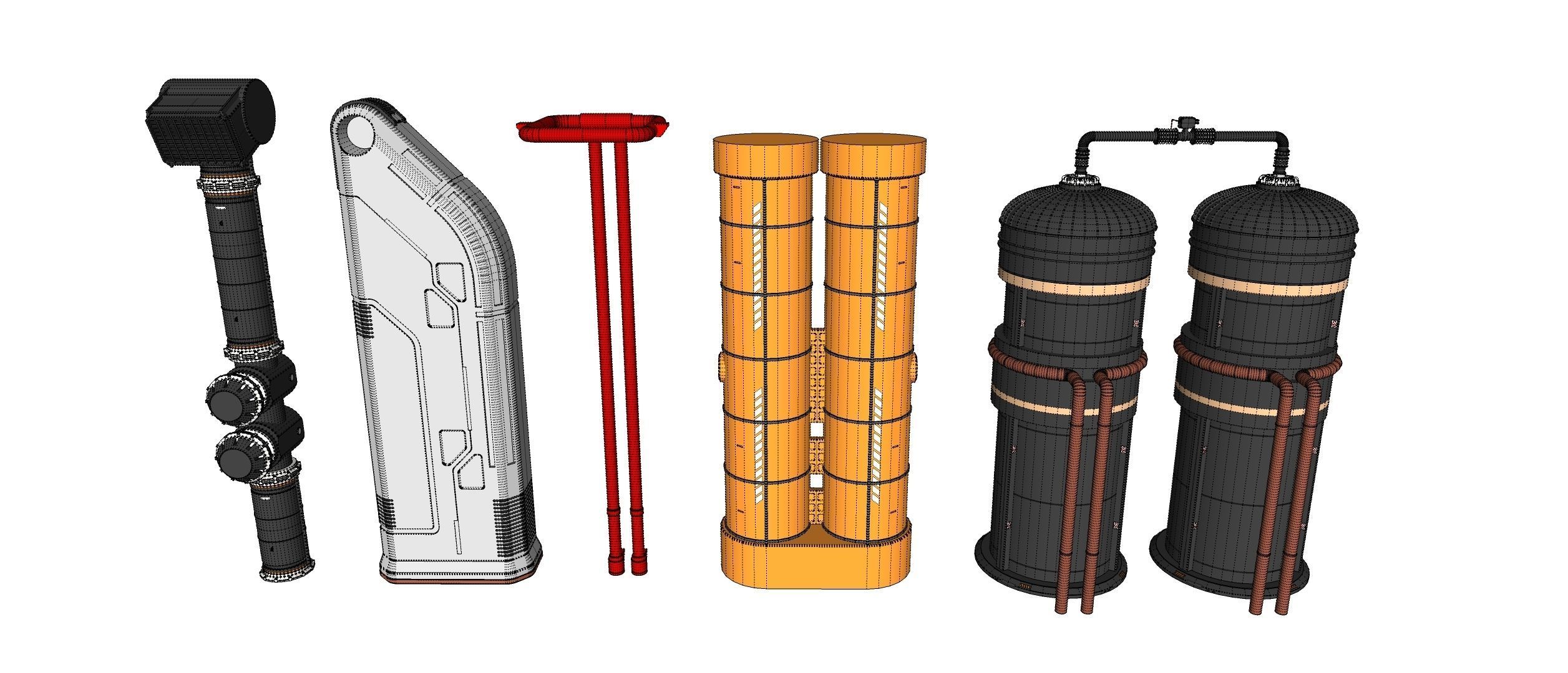 Sci-Fi architecture Elements collection 31 3D model_21