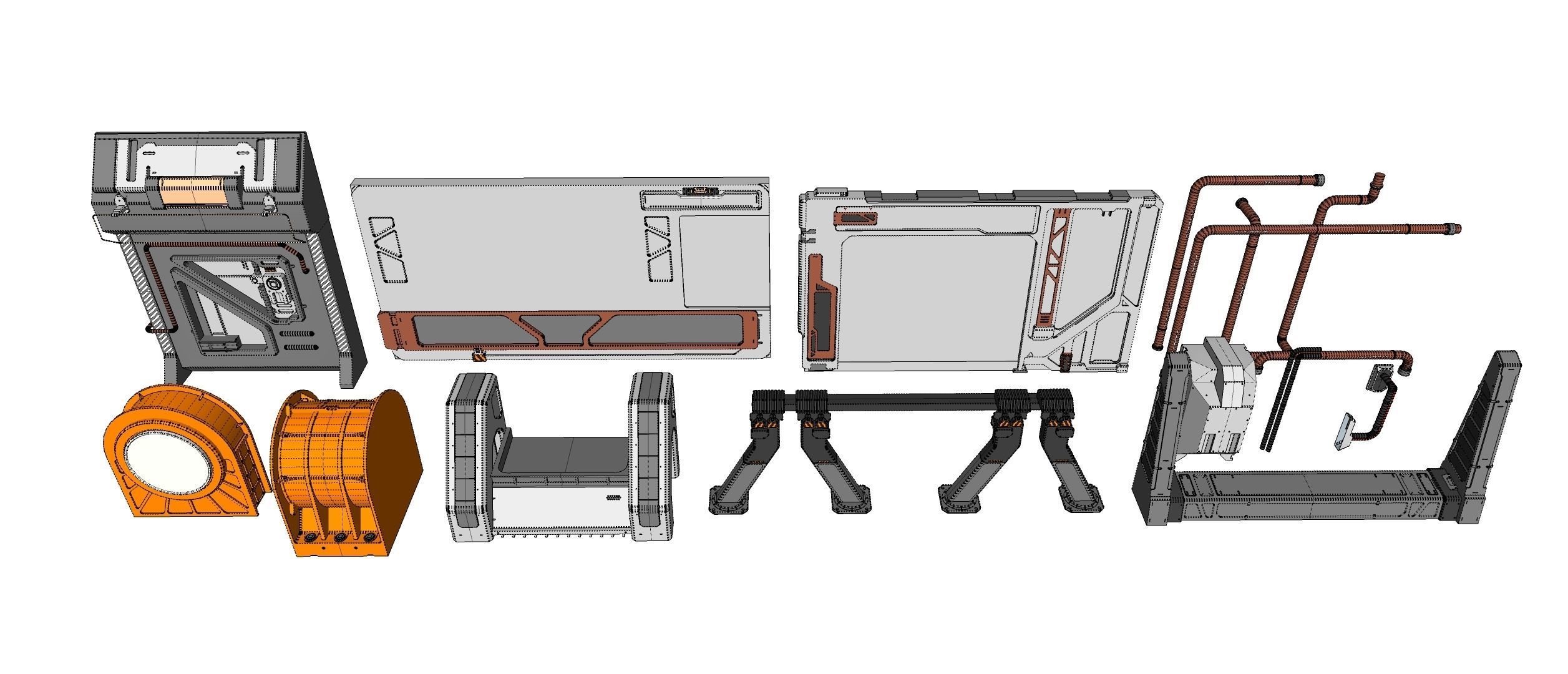 Sci-Fi architecture Elements collection 31 3D model_34