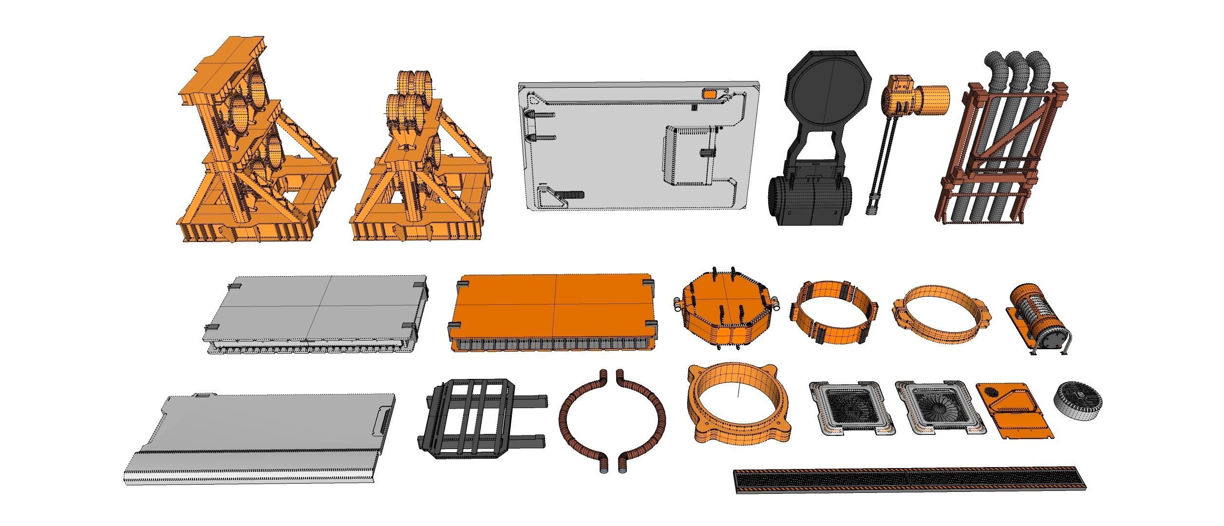 Sci-Fi architecture Elements collection 31 3D model_22