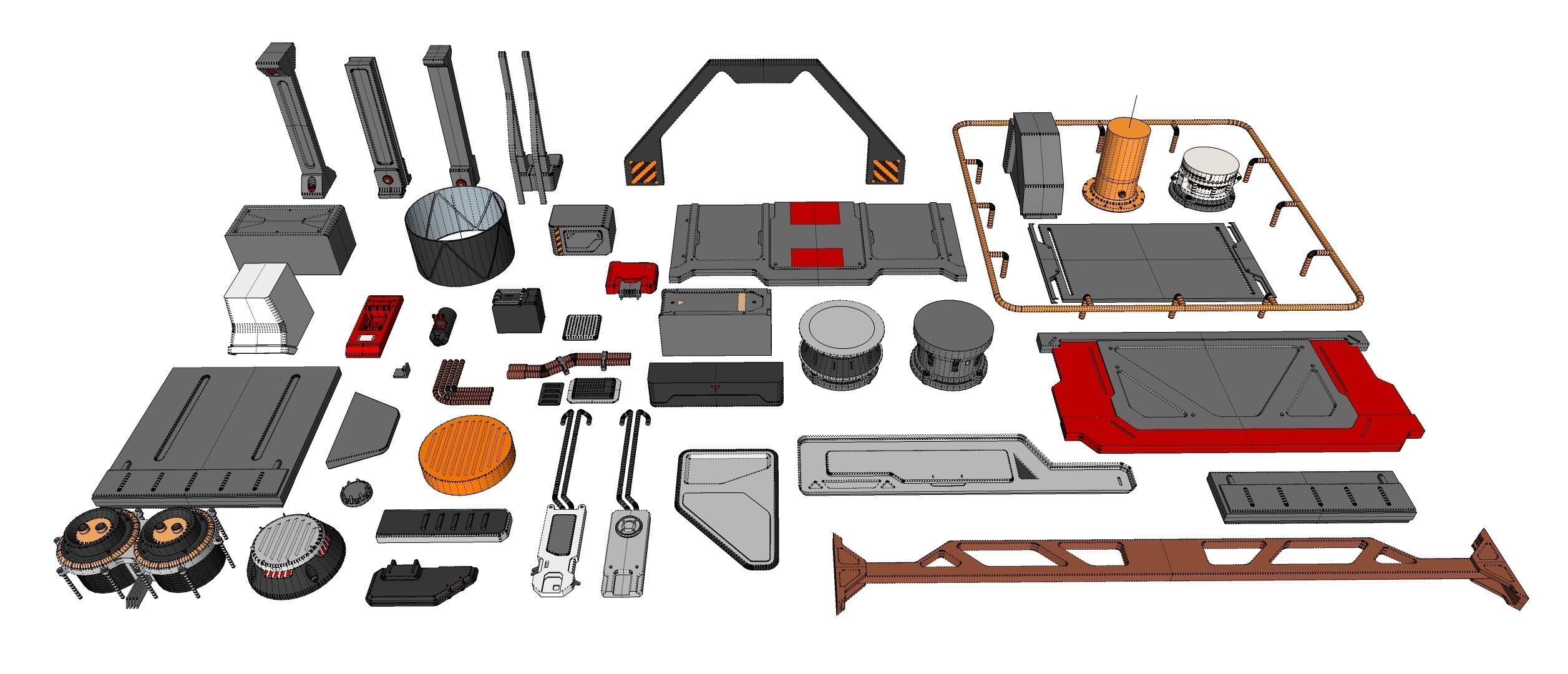 Sci-Fi architecture Elements collection 31 3D model_26
