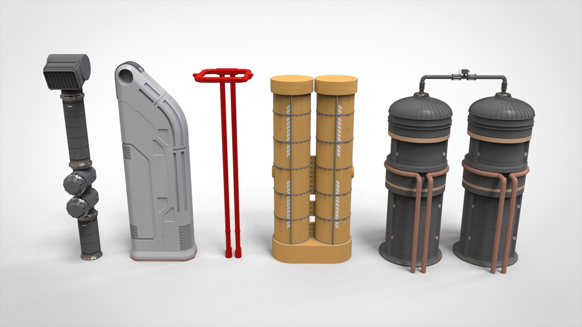 Sci-Fi architecture Elements collection 31 3D model_3