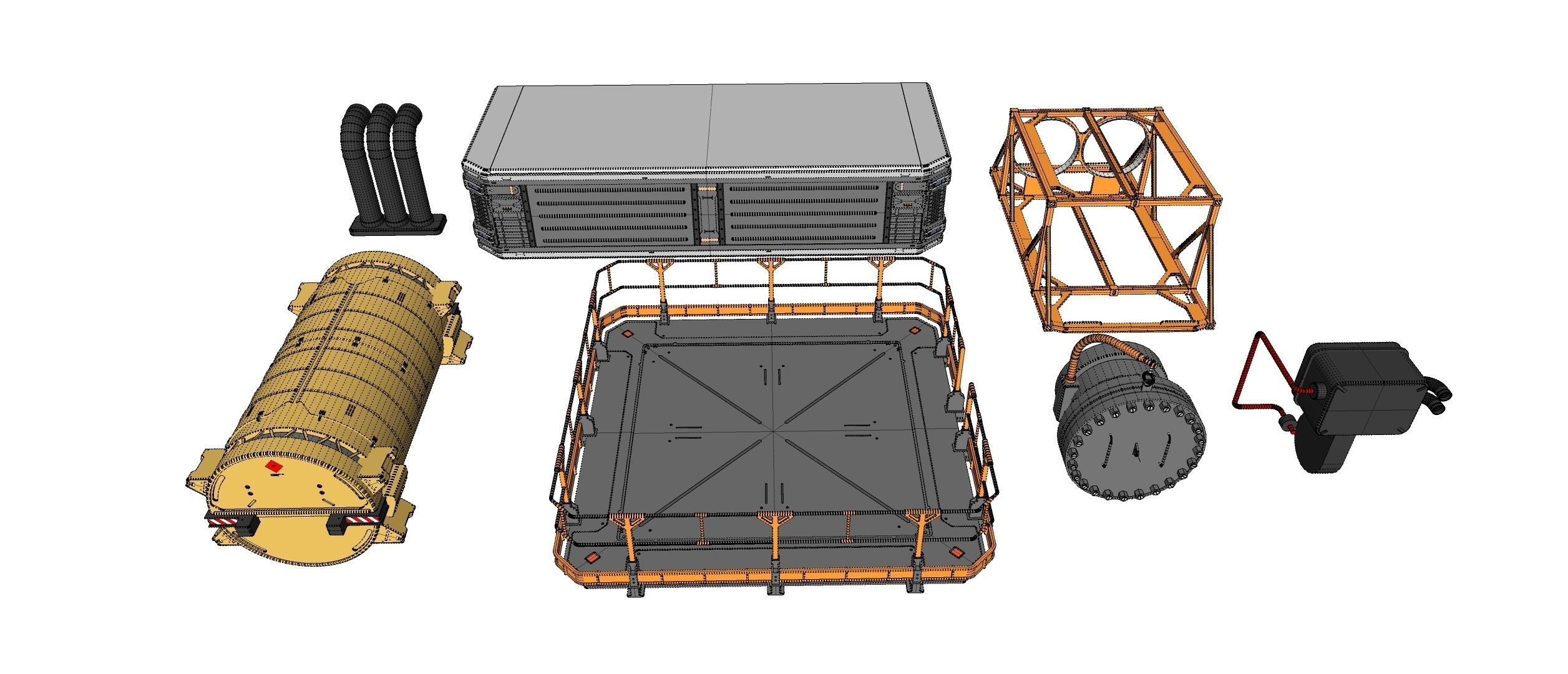 Sci-Fi architecture Elements collection 31 3D model_23