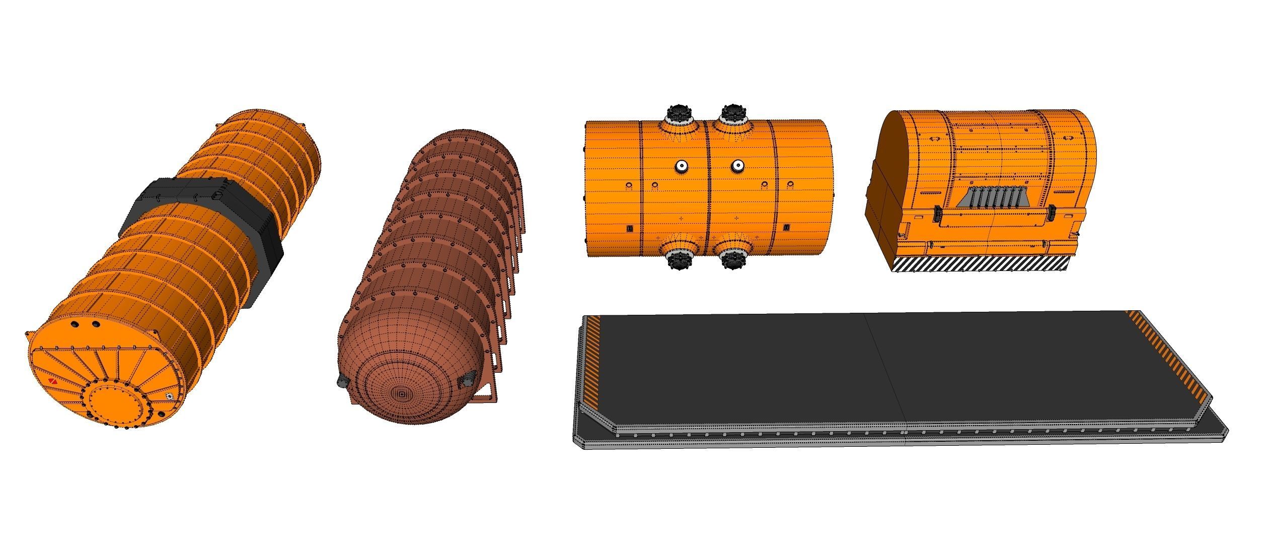 Sci-Fi architecture Elements collection 31 3D model_25