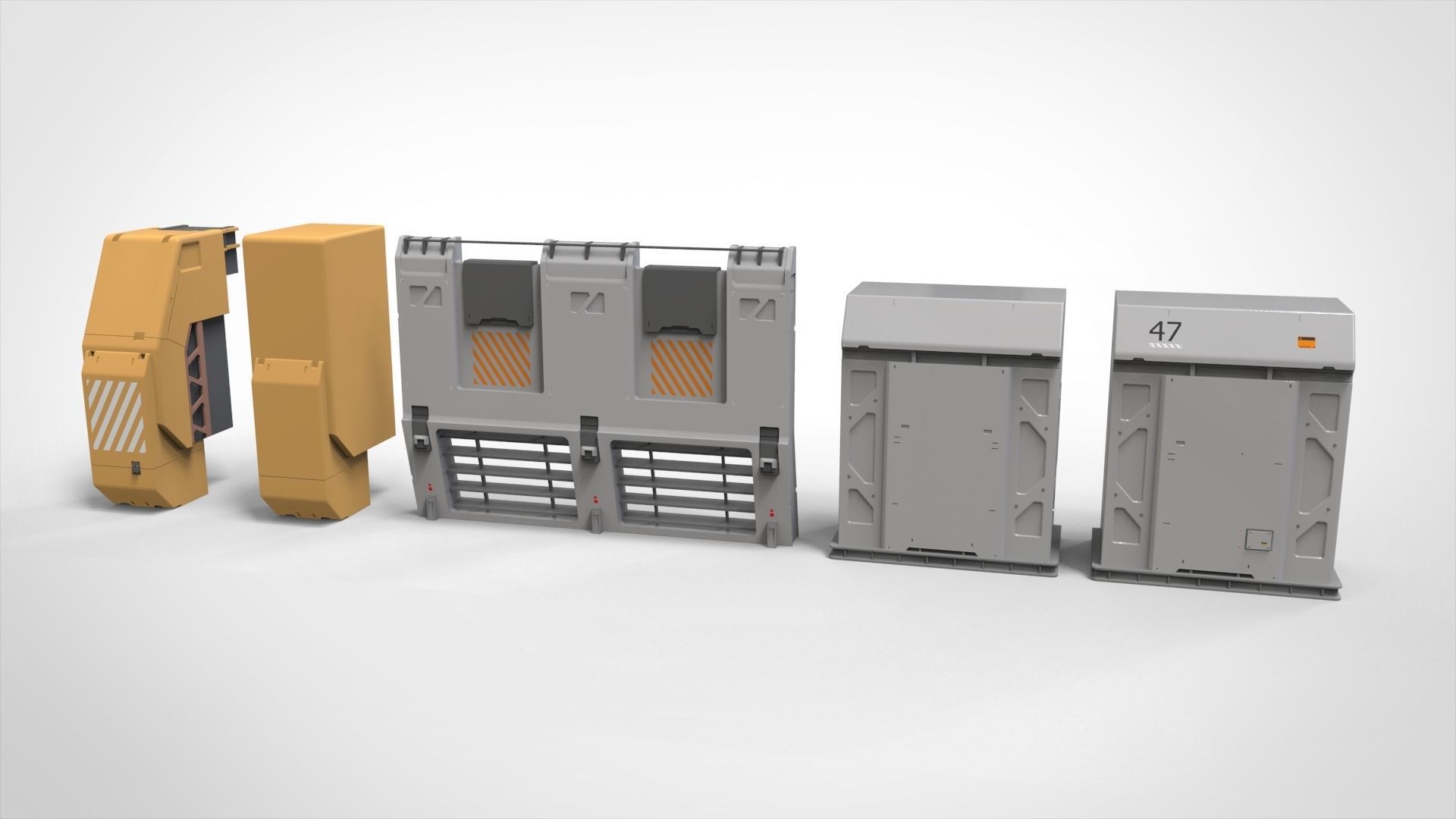 Sci-Fi architecture Elements collection 31 3D model_14