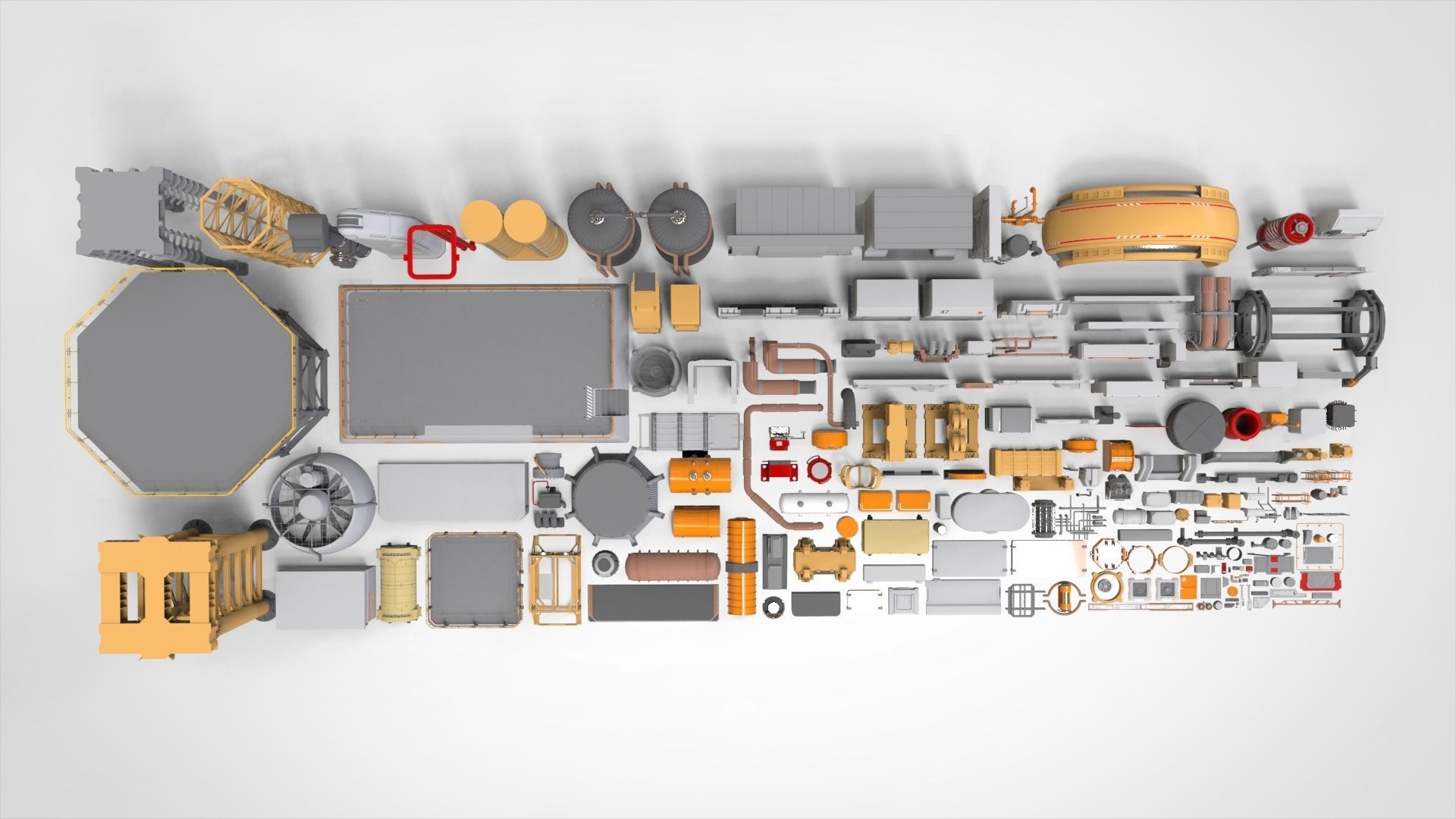 Sci-Fi architecture Elements collection 31 3D model_1