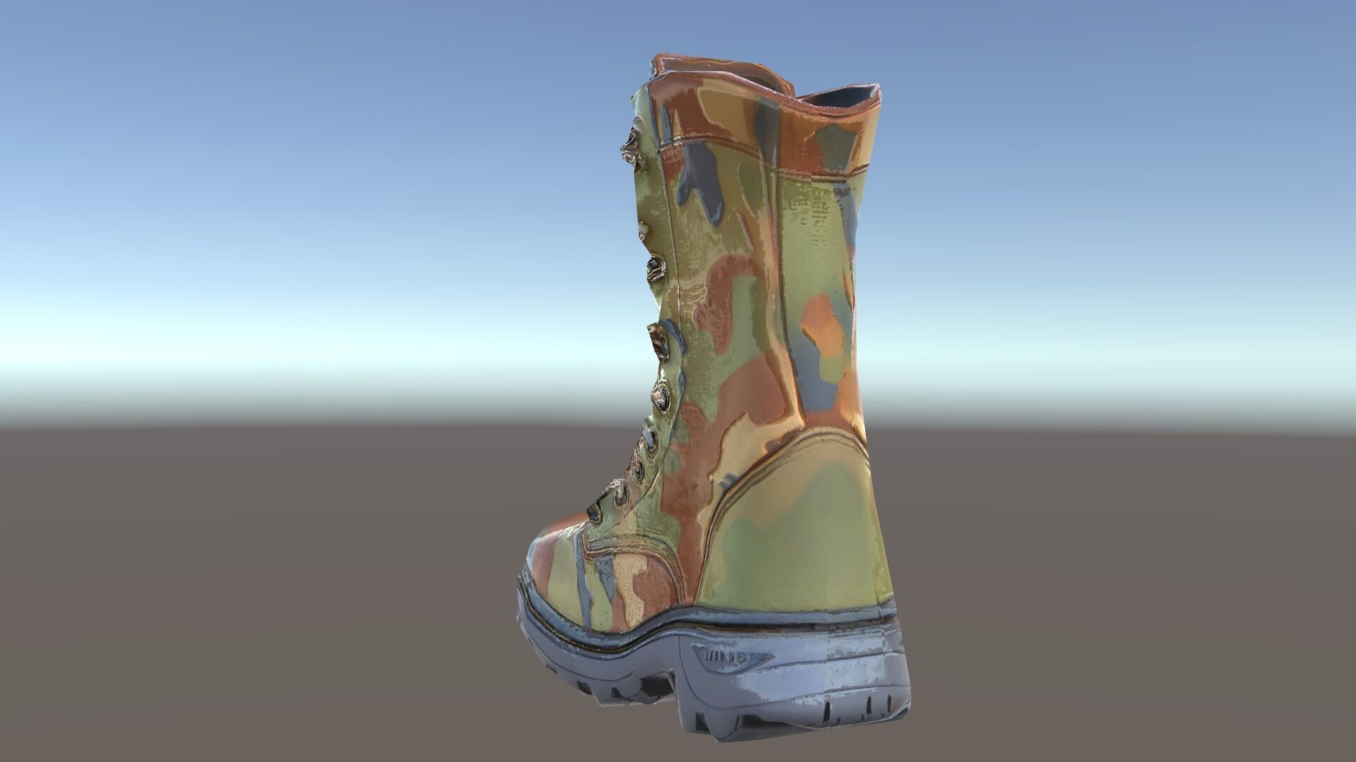 Camouflage Military Boot D Model Pack Low-poly 3D model_34
