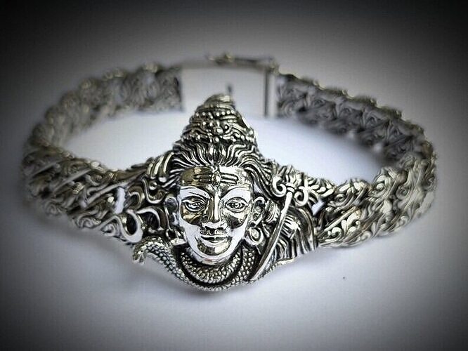  Lord Shiva Hindu Bracelet 3D Model 3D print model