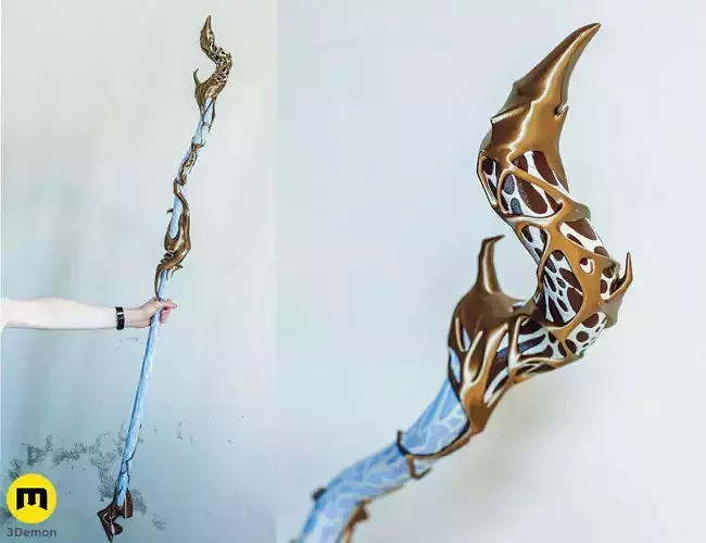 Viktor Hex Staff - Arcane Act 2 3D print model