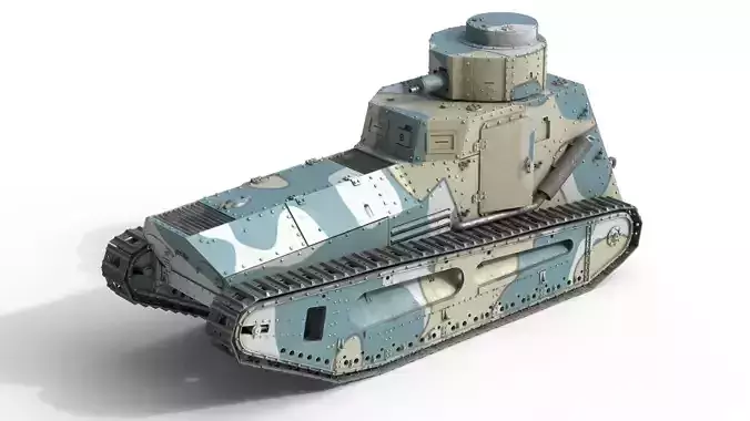 LK II Light Tank Low-poly 3D model