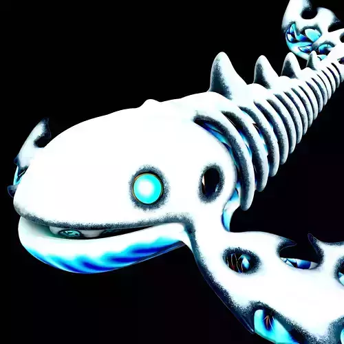 Fat-bellied blue whale Low-poly 3D model