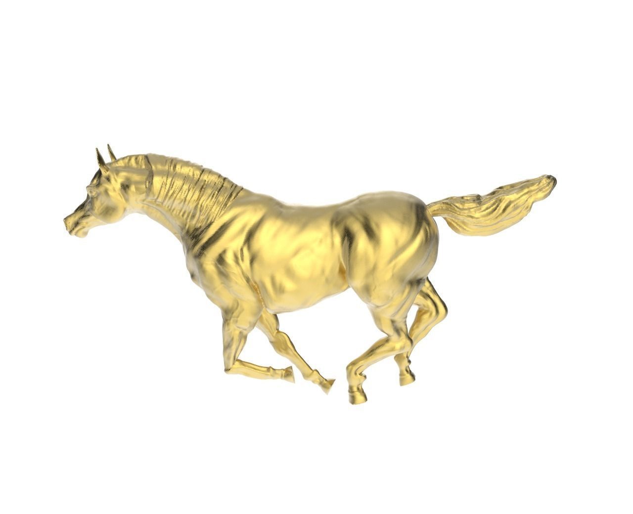 Arabic Horse in galloping position 3D print model_3