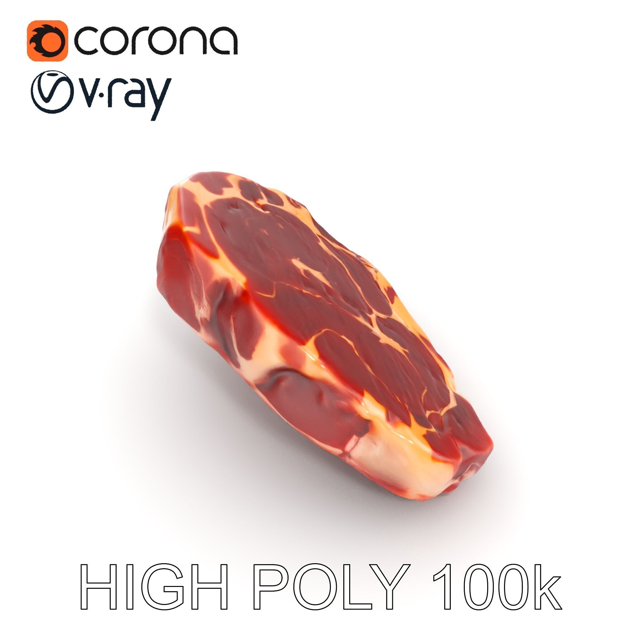 D Ribeye Steak Model Pack for Culinary Visualizations Low-poly 3D model_20