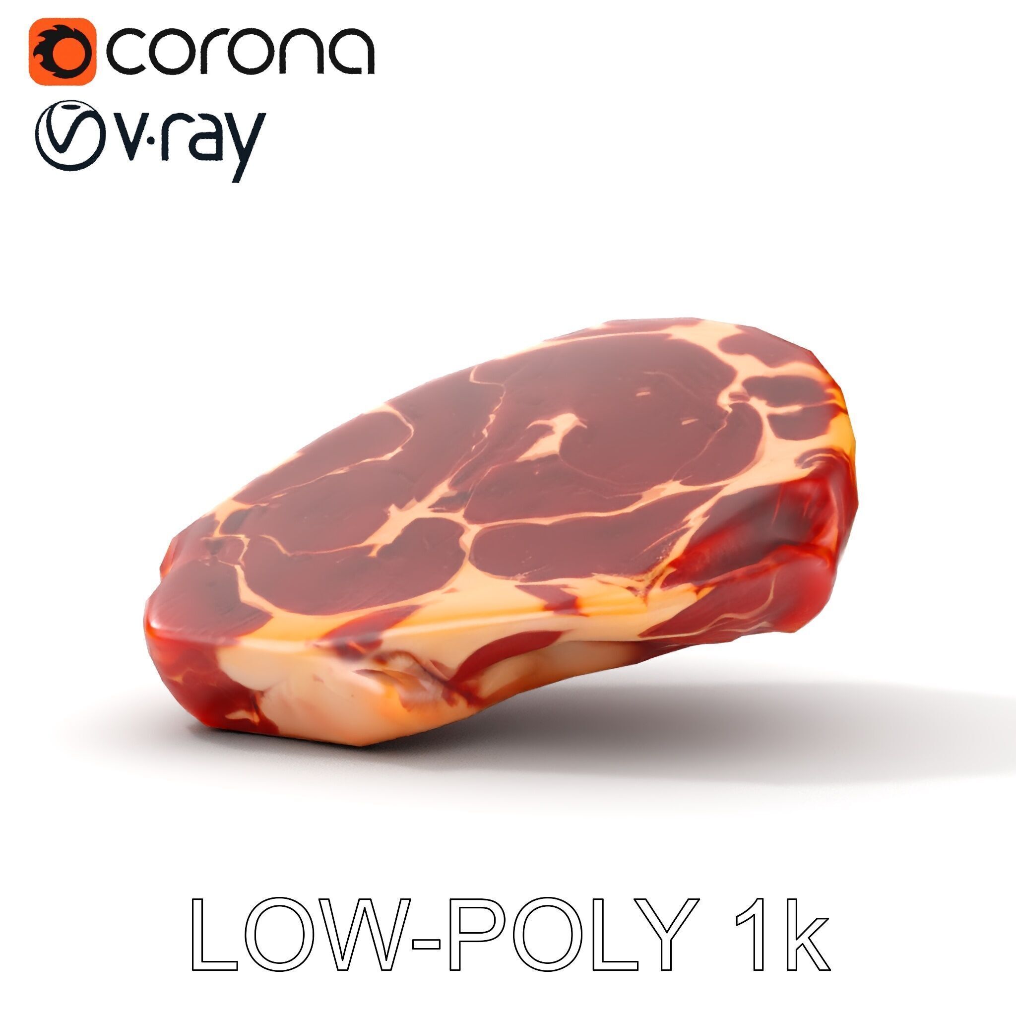 D Ribeye Steak Model Pack for Culinary Visualizations Low-poly 3D model_22